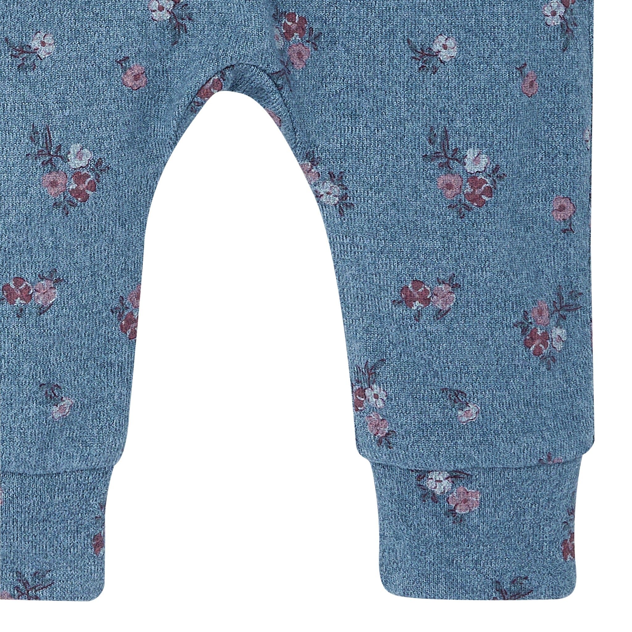 2-Piece Baby Girls Blue Floral Hacci Peplum Top and Pants - Image 7
