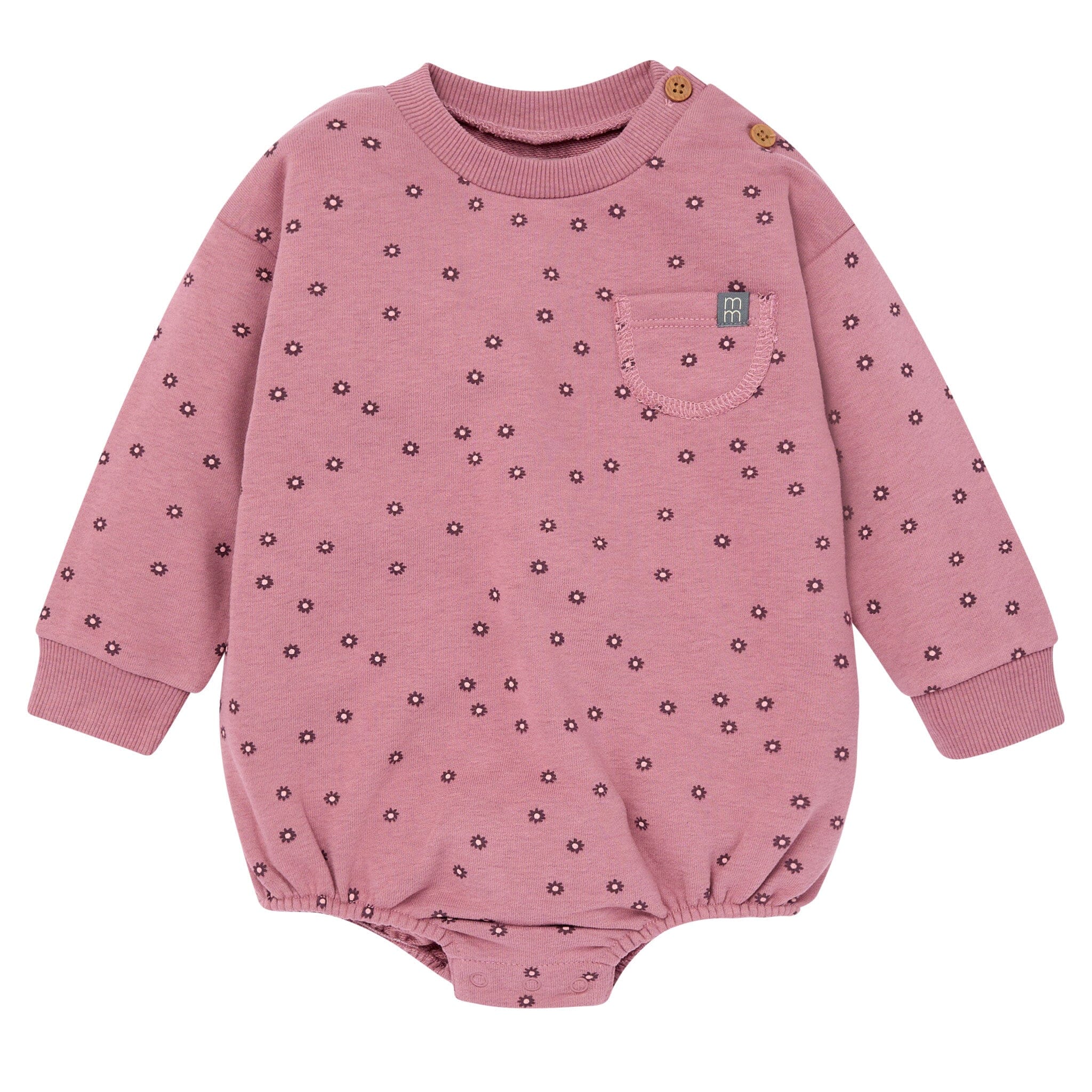 Baby Girls Pink Daisy Bubble Romper