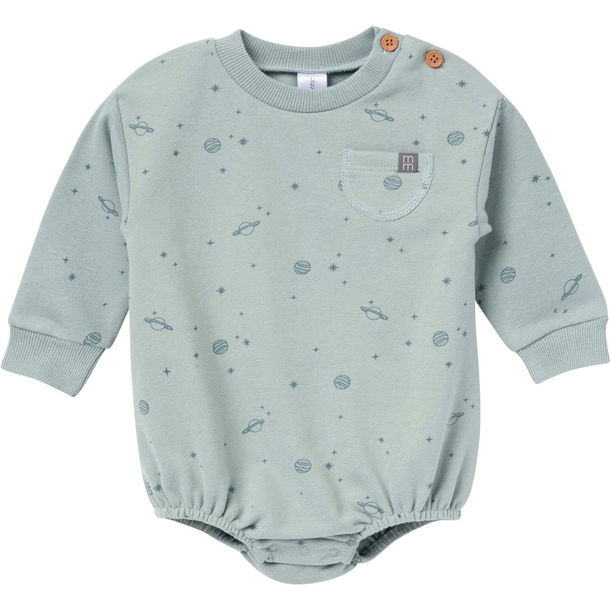 Baby Boys Slate Galaxy Bubble Romper