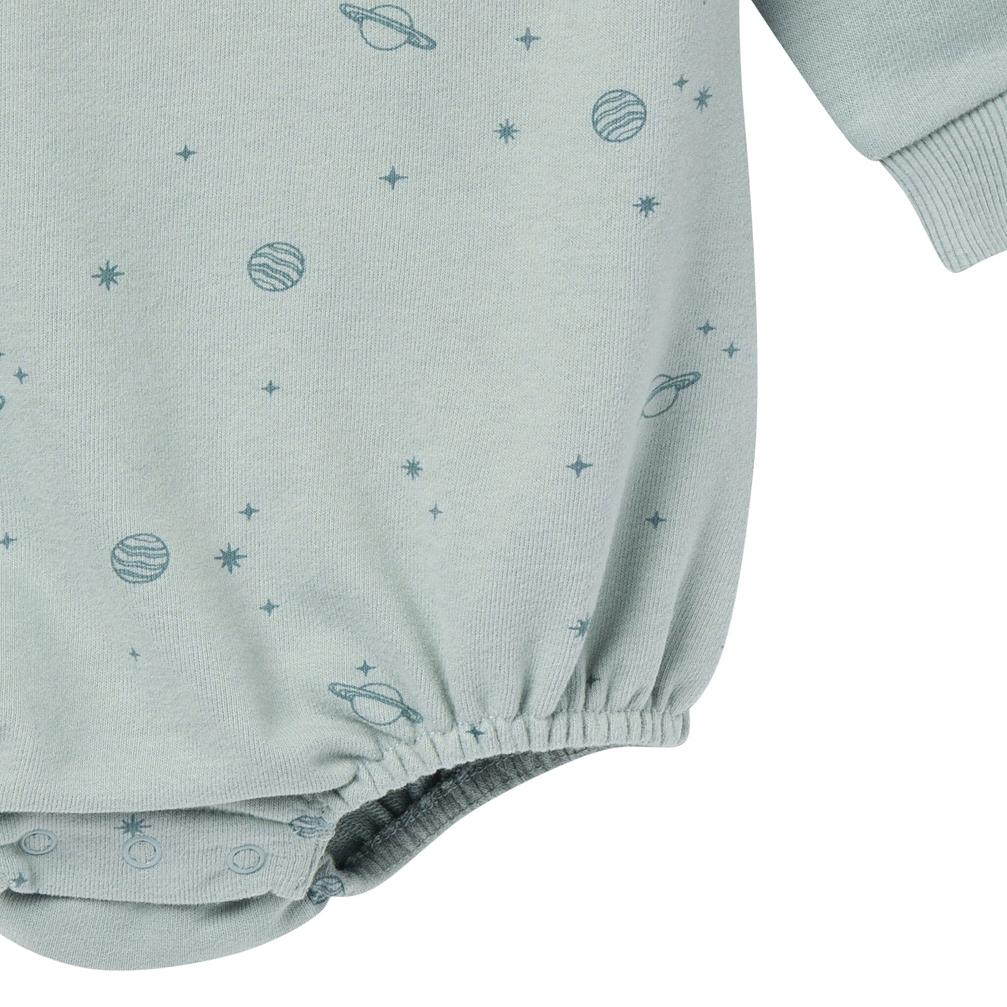 Baby Boys Slate Galaxy Bubble Romper - Image 4