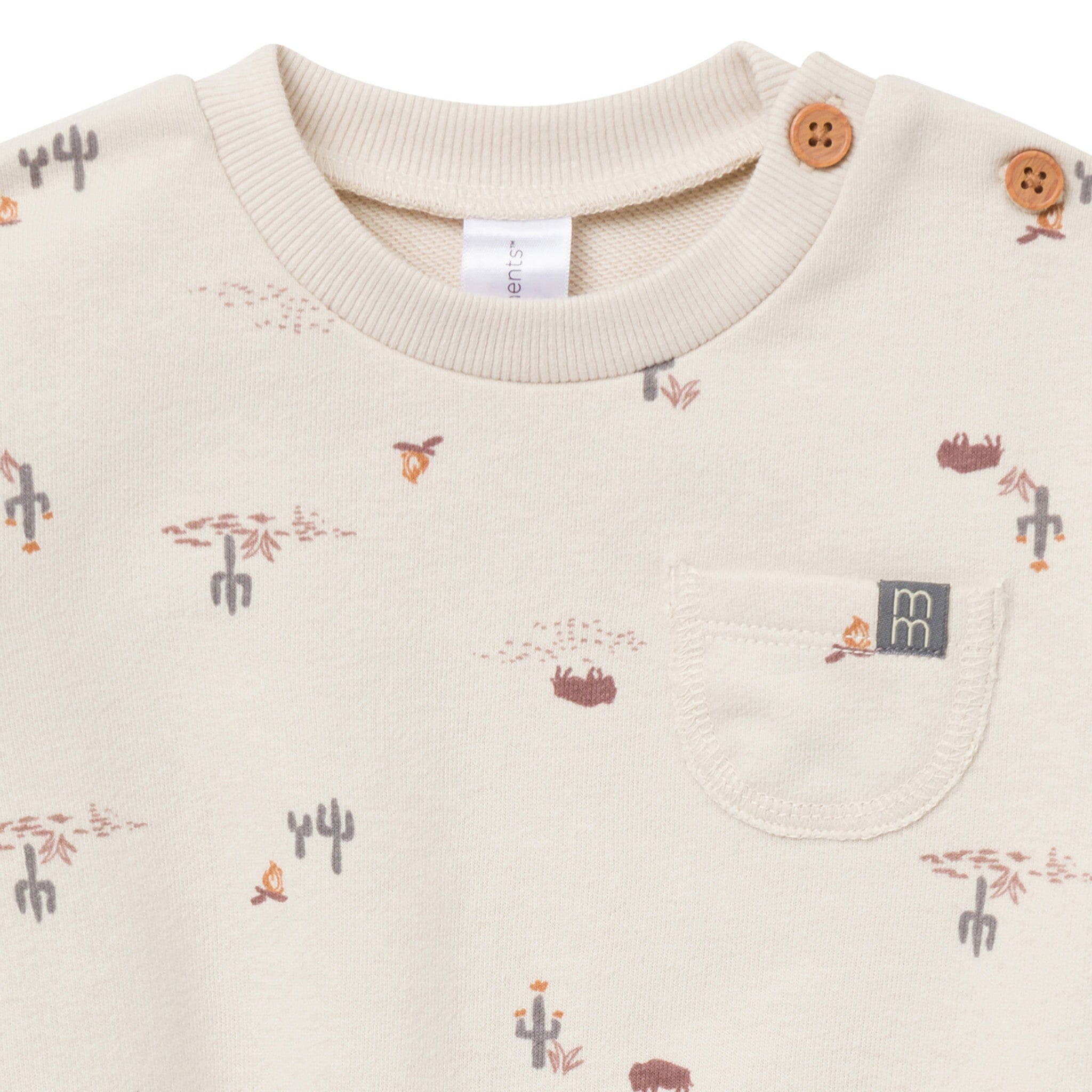 Baby Boys Buffalo Desert Bubble Romper - Image 2