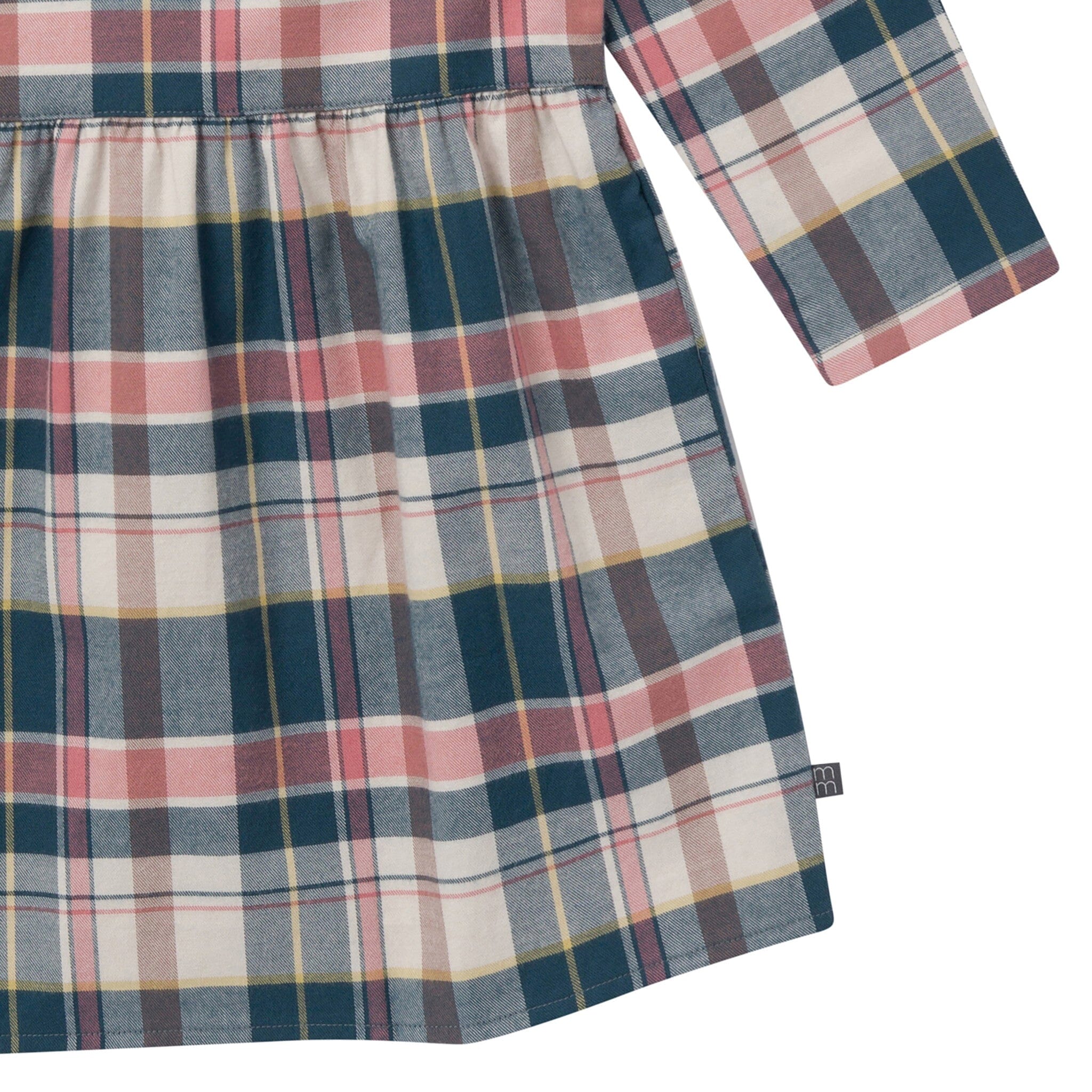 Girls Orion Blue Plaid Collared Dress - Image 7