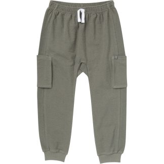 Boys Dark Green Cargo Pocket Sweatpants