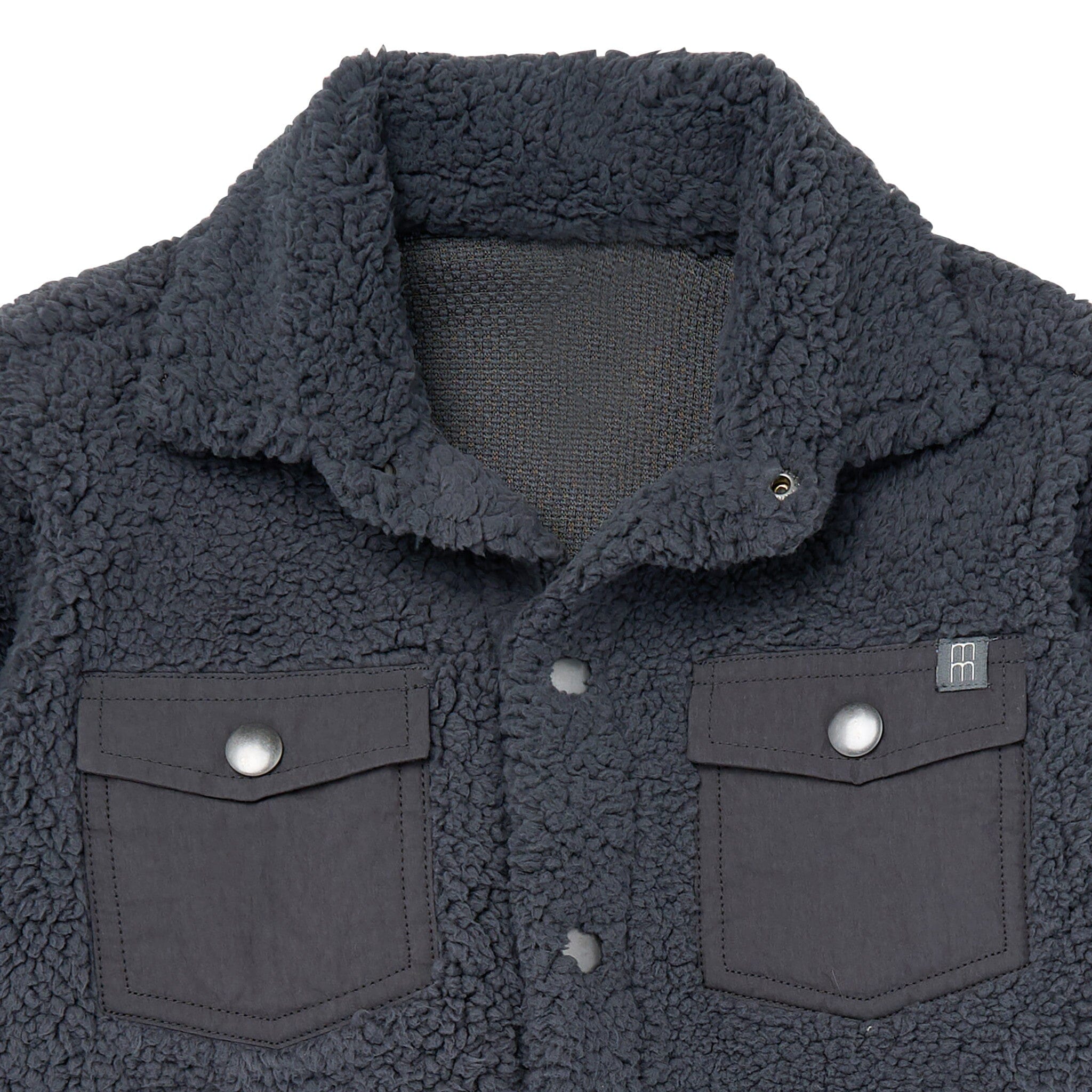 Infant & Toddler Boys Dark Gray Sherpa Jacket - Image 3