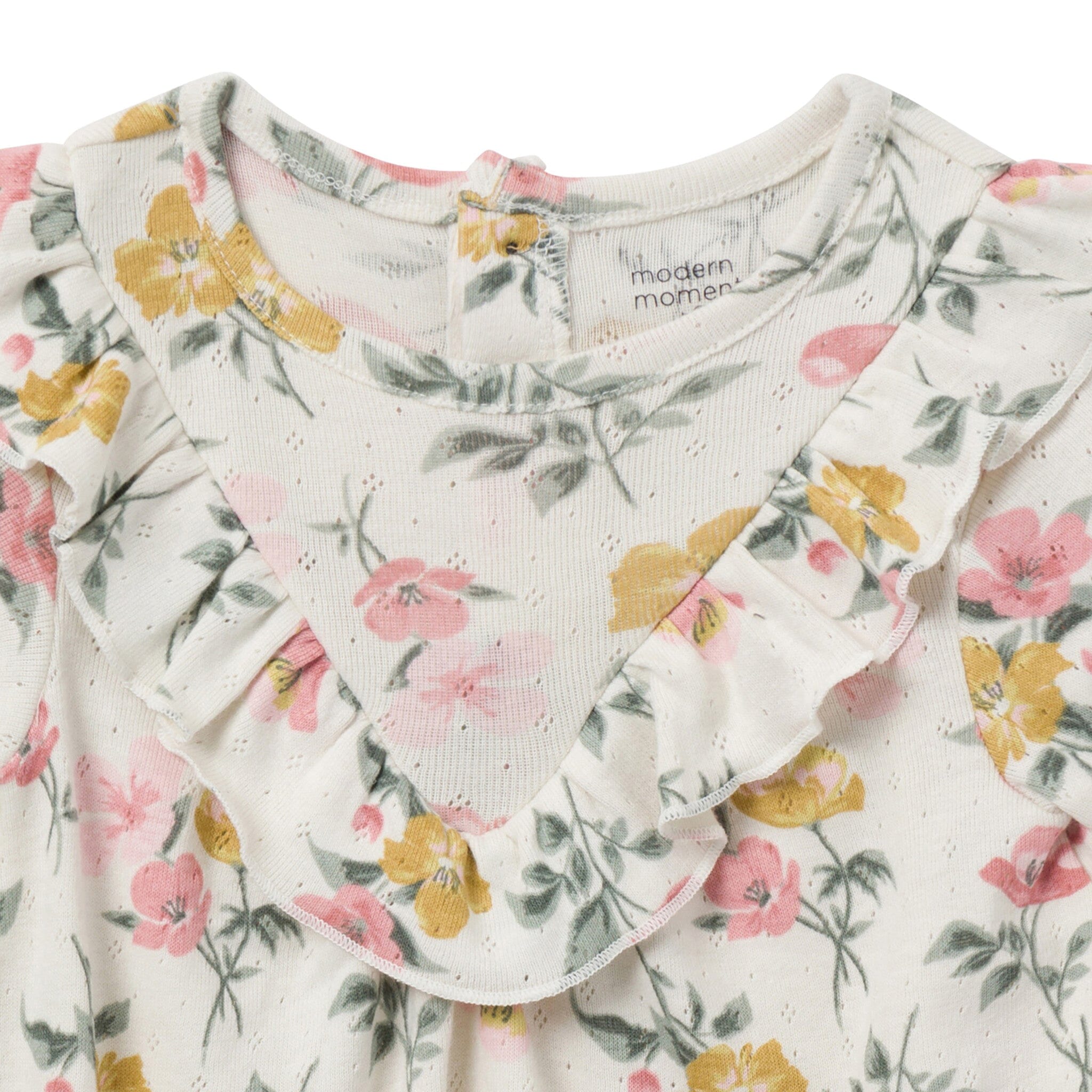 2-Piece Baby Girls Floral Bubble Romper and Tights - Image 3
