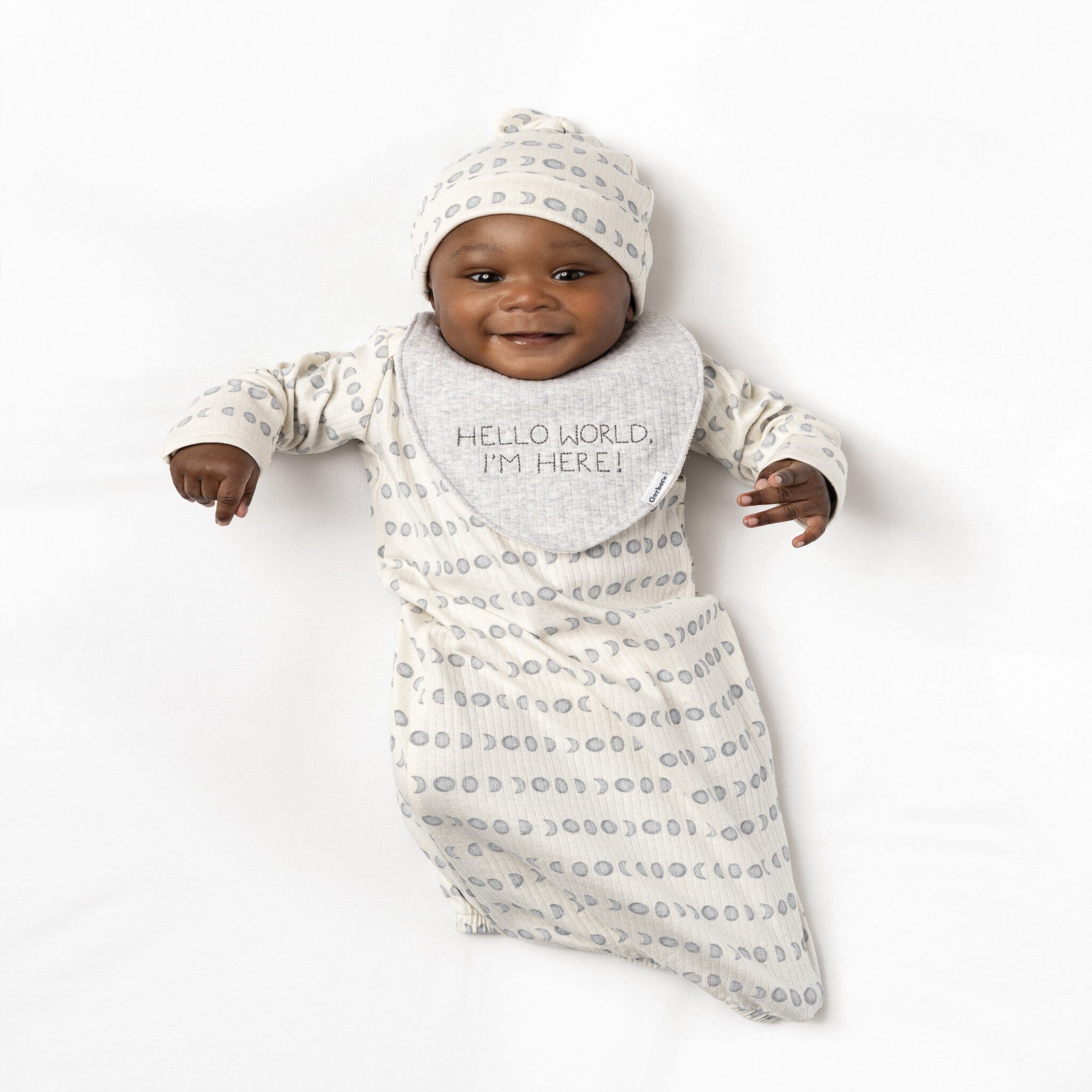3-Piece Baby Neutral Moons Gown Set - Image 2