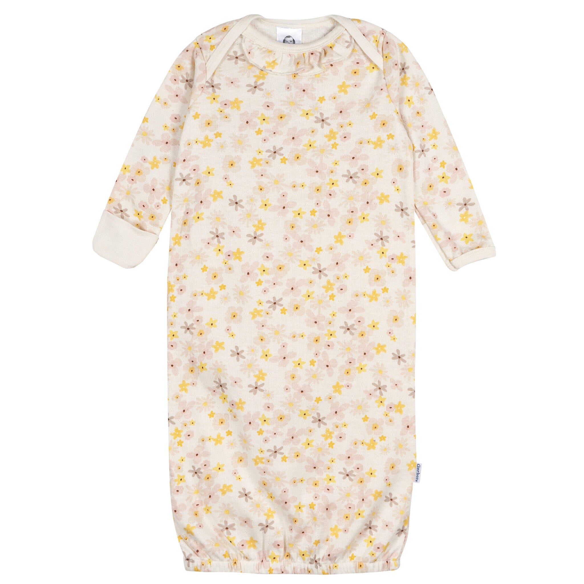 3-Piece Baby Girls Pear Floral Gown Set - Image 5