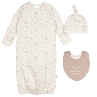 3-Piece Baby Neutral Goose Pond Gown Set