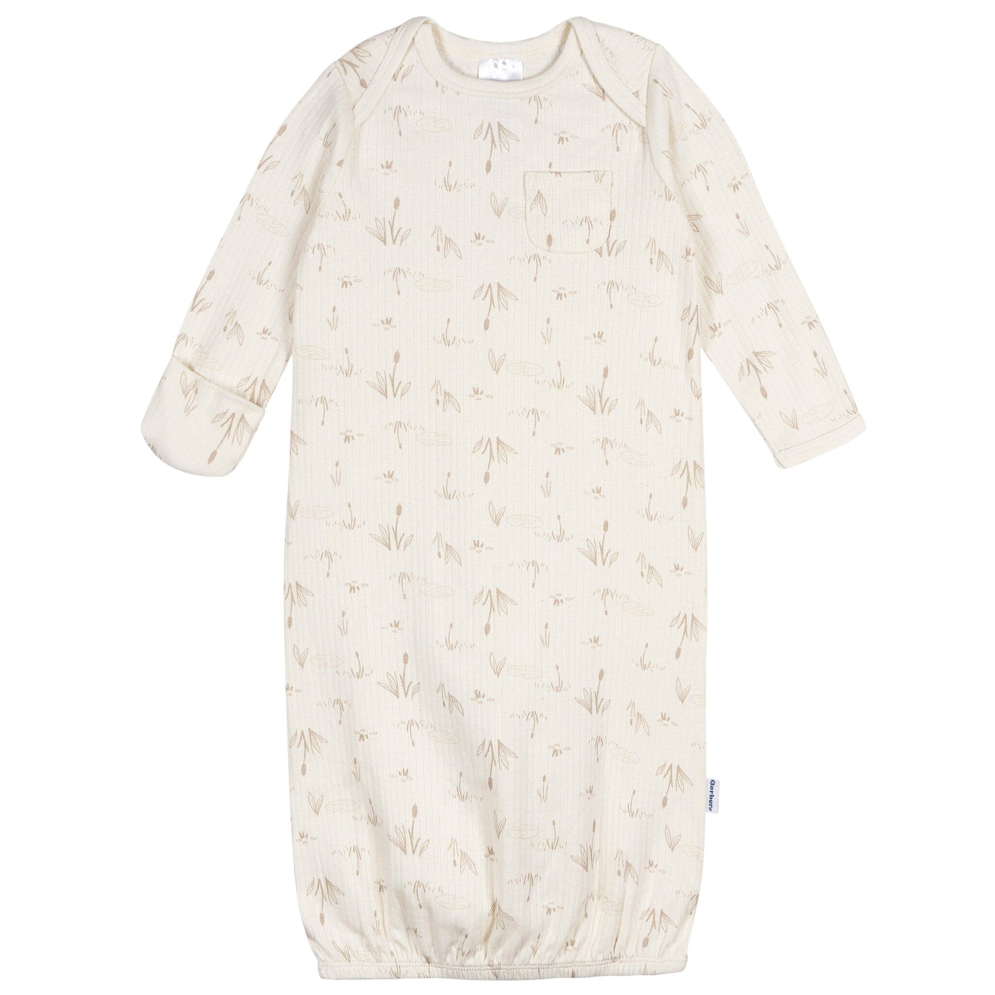 3-Piece Baby Neutral Goose Pond Gown Set - Image 5