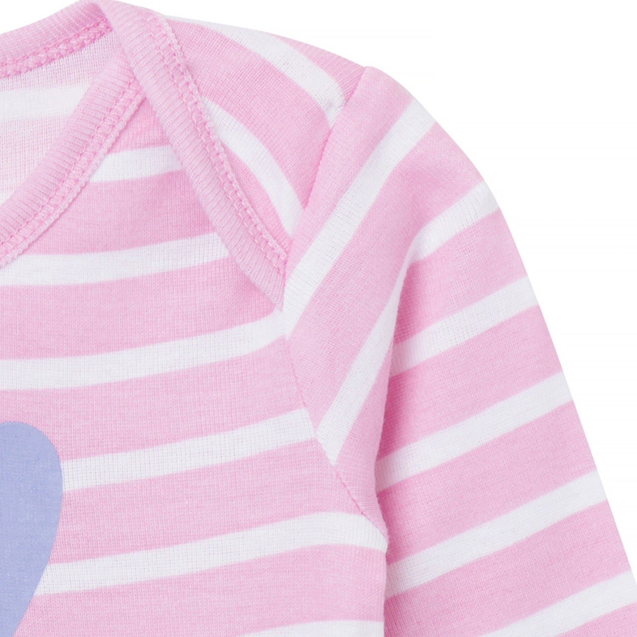Baby Girls Purple Heart Bodysuit Dress - Image 3