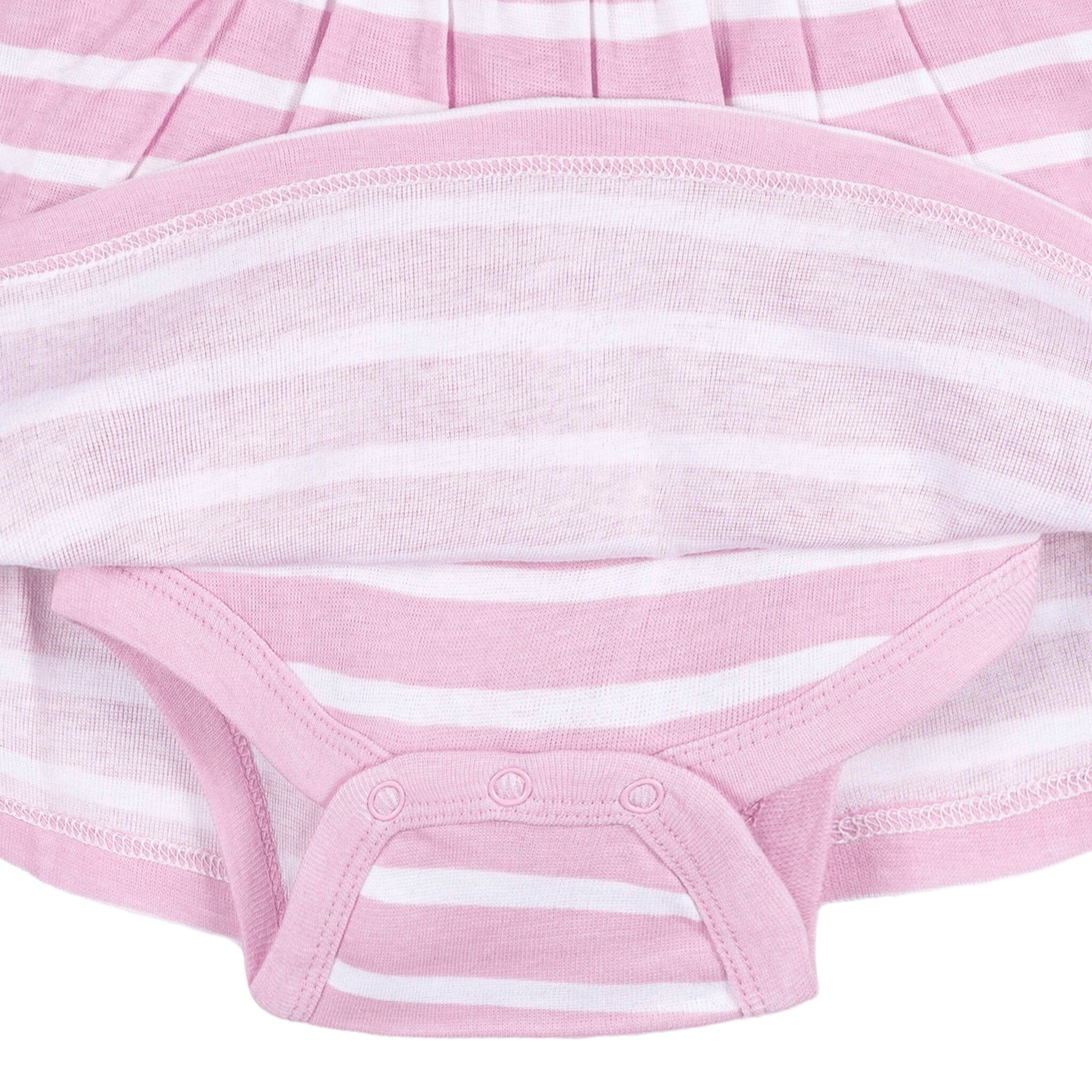 Baby Girls Purple Heart Bodysuit Dress - Image 6