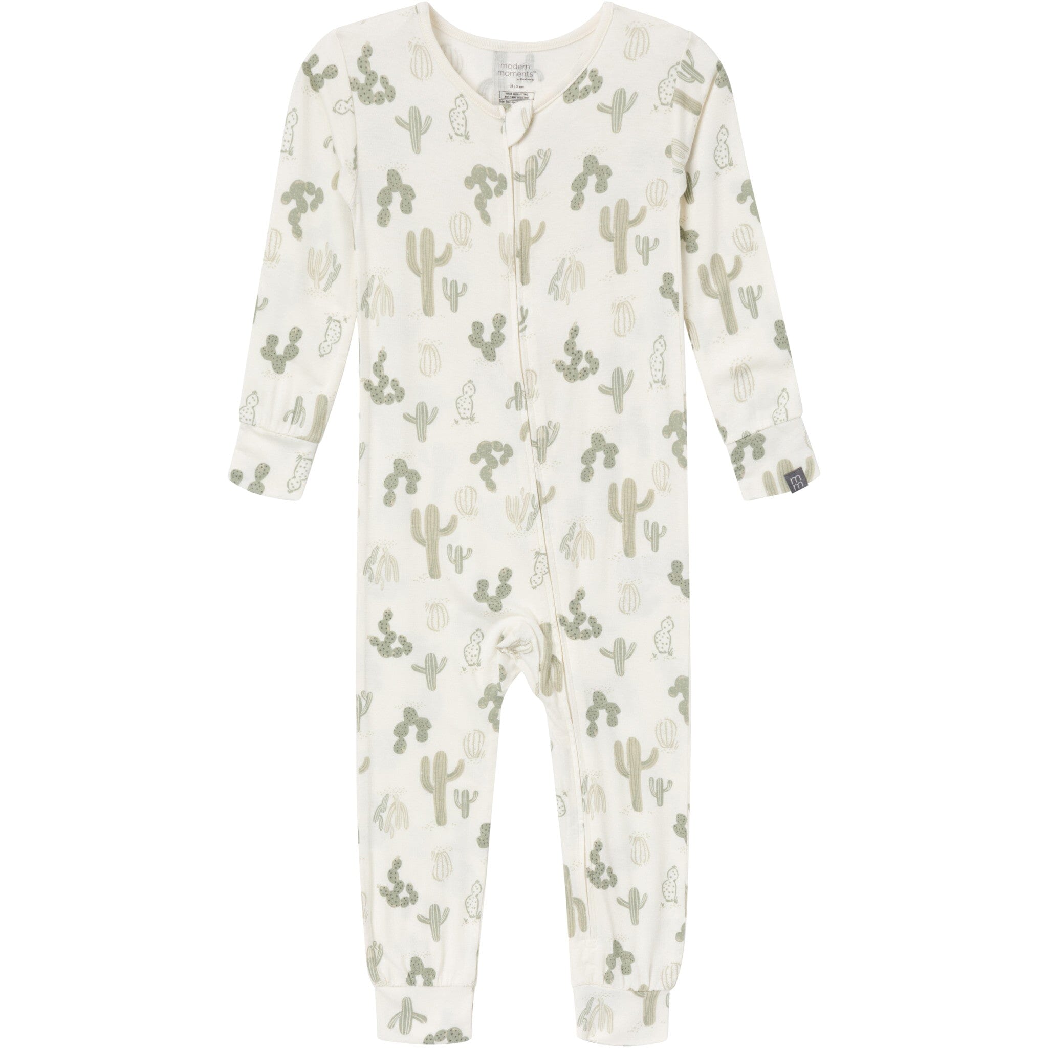 2-Pack Baby & Toddler Neutral Ivory Cactus Viscose Snug Fit Footless Pajamas - Image 2
