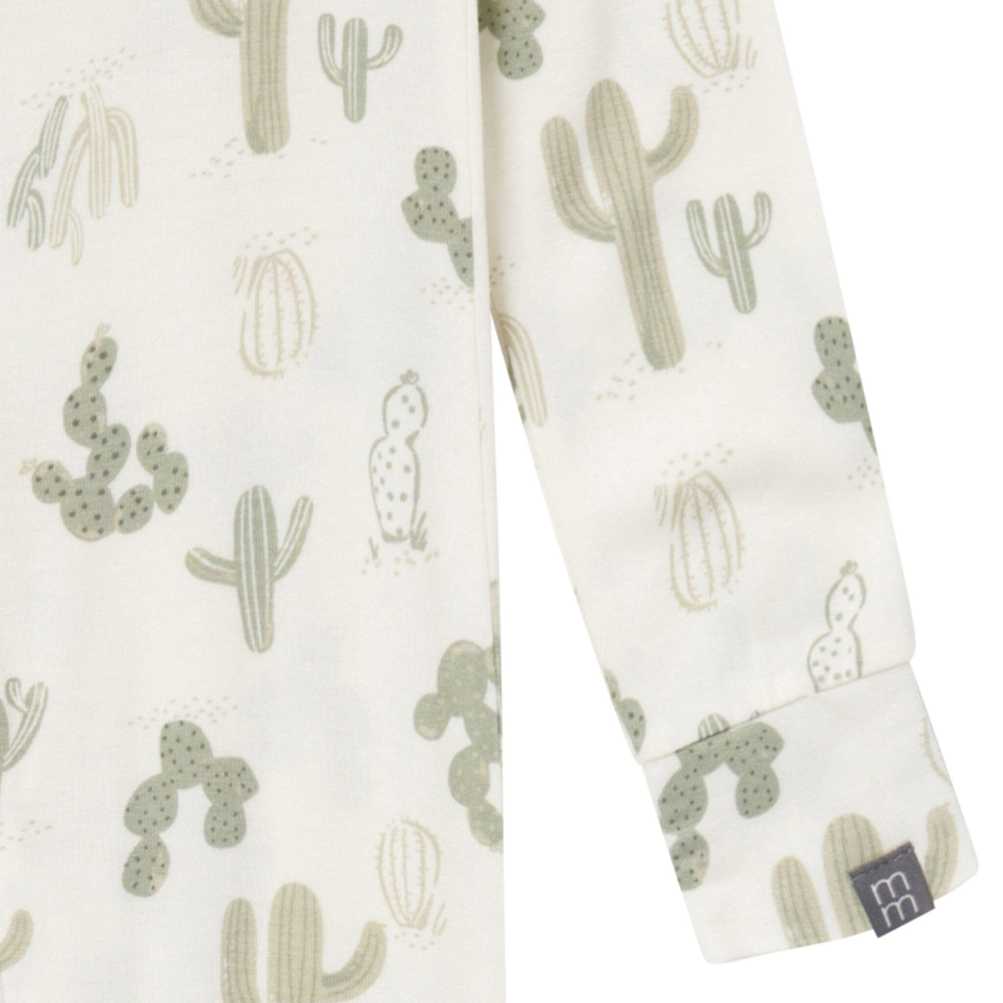 2-Pack Baby & Toddler Neutral Ivory Cactus Viscose Snug Fit Footless Pajamas - Image 4