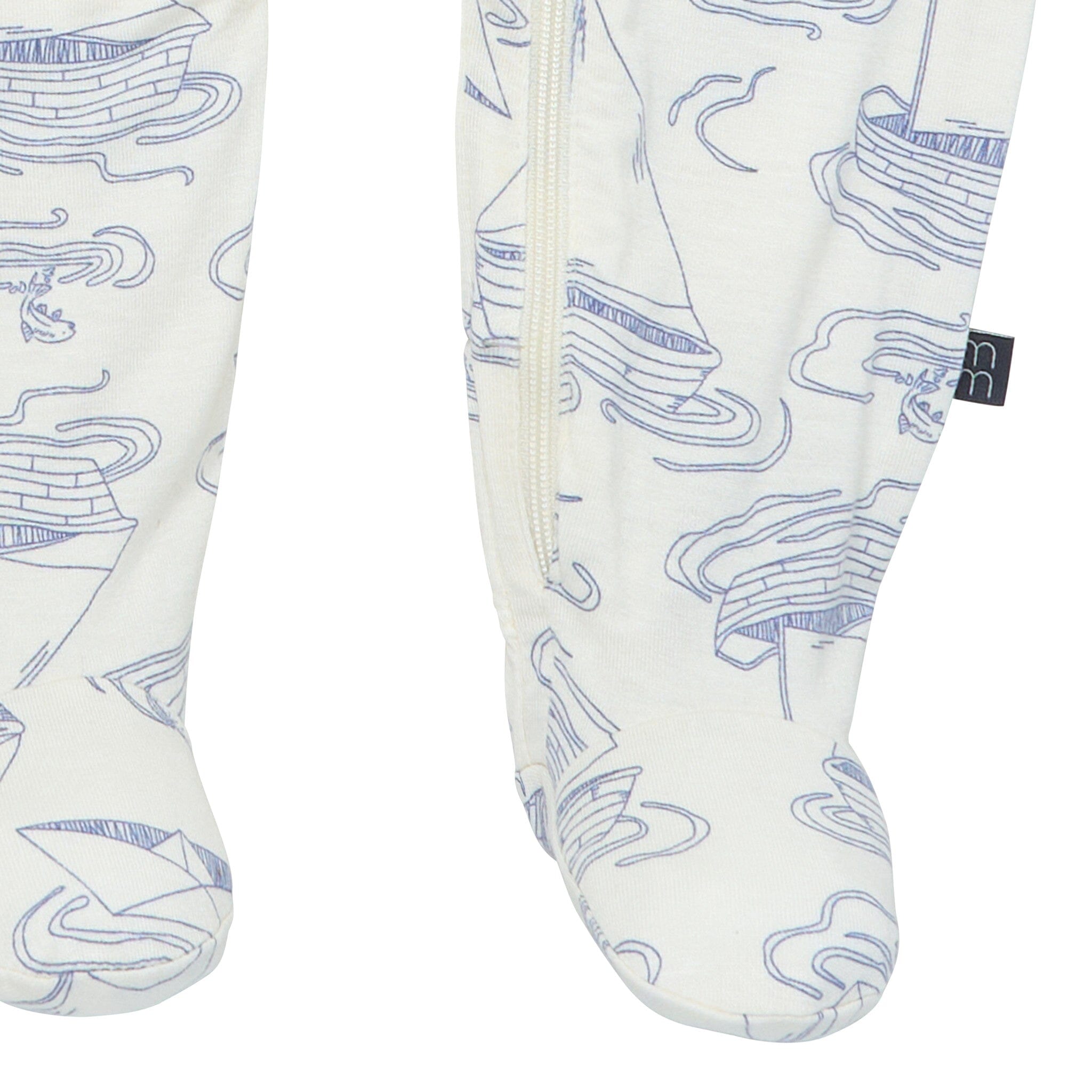 2-Pack Baby Boys Ivory Sailboat Sleep 'N Plays With Mitten Cuffs - Image 5