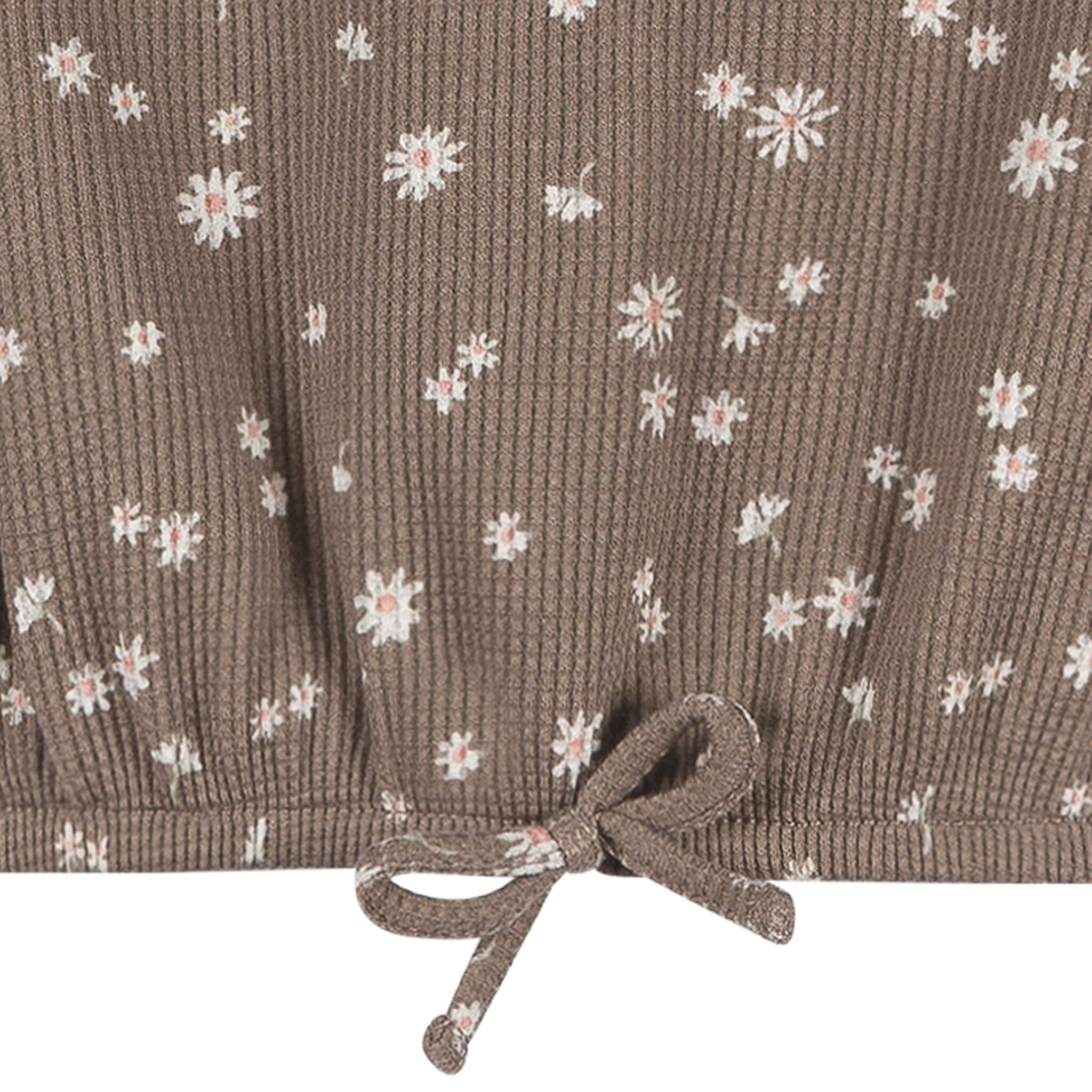 2-Piece Toddler Girls Brown Daisies Top and Legging Set - Image 3