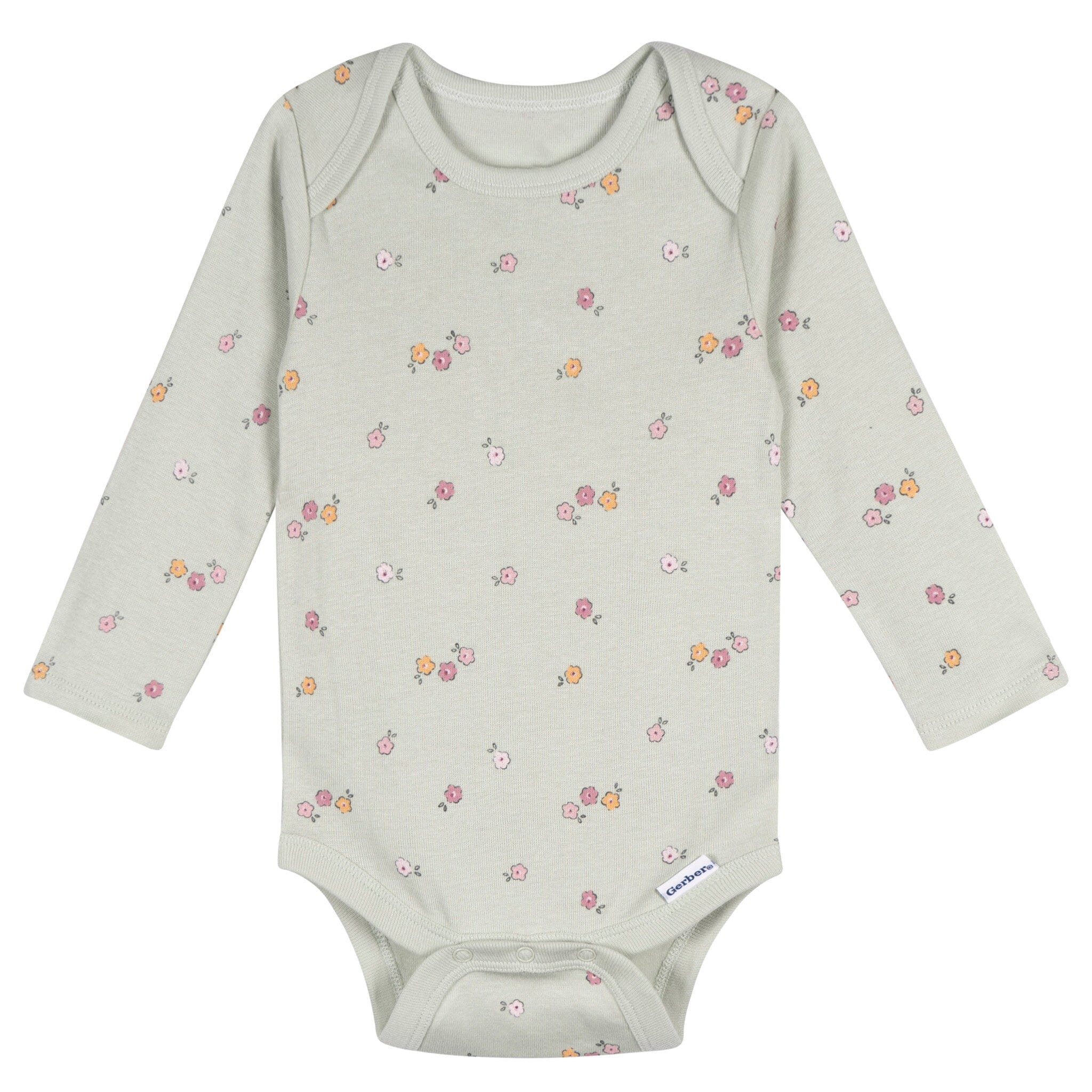 5-Pack Baby Girls Flowers Long Sleeve Bodysuits - Image 8