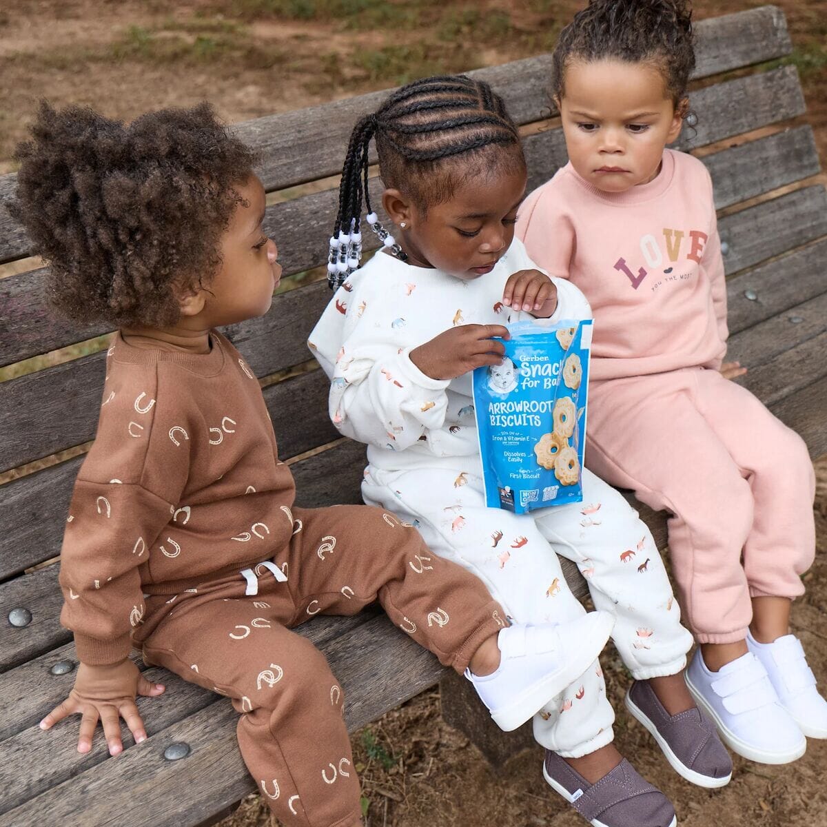 2-Piece Baby & Toddler Girls Colorful Horses Sweatshirt & Pant Set - Image 2