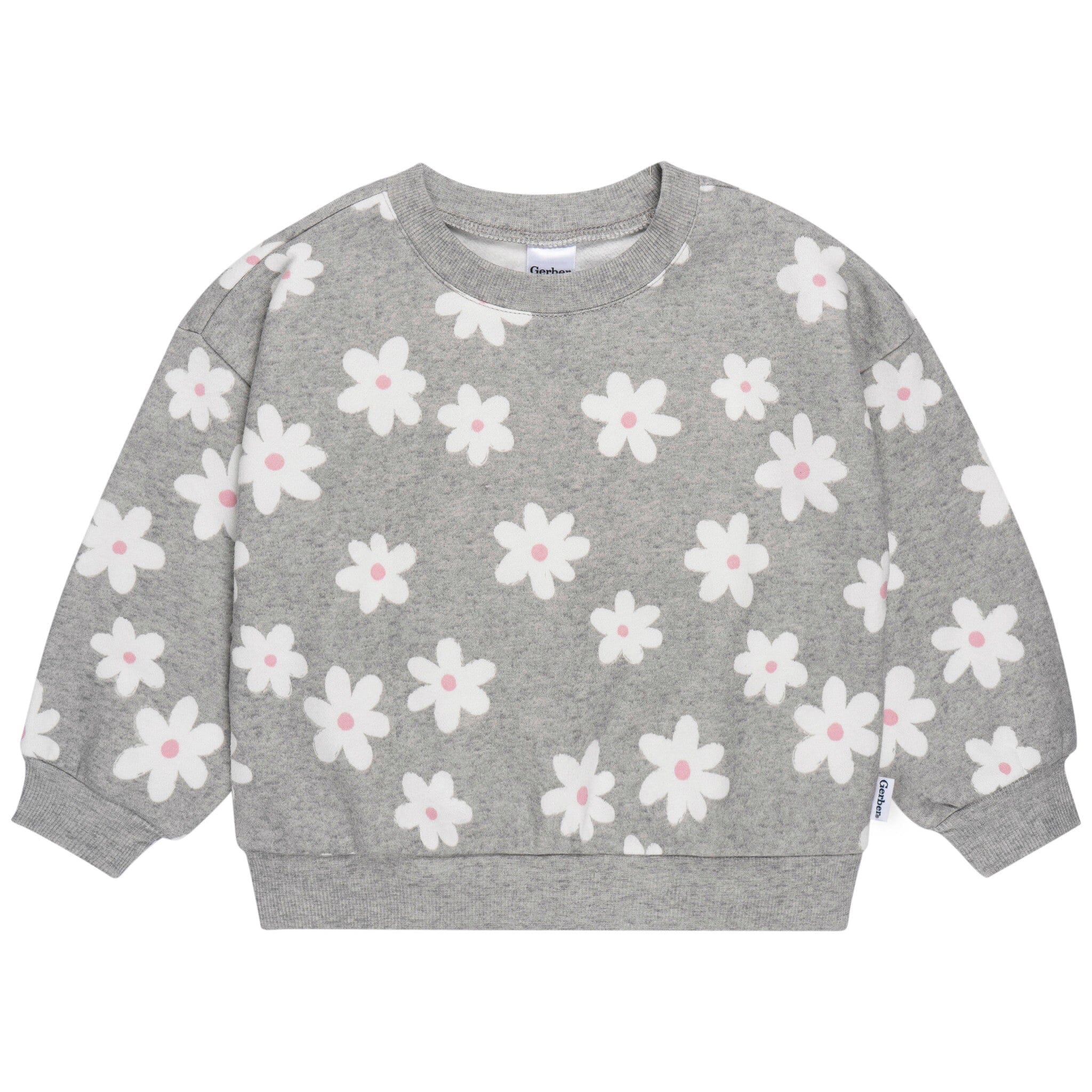 2-Piece Baby & Toddler Girls Big Daisies Sweatshirt & Pant Set - Image 4