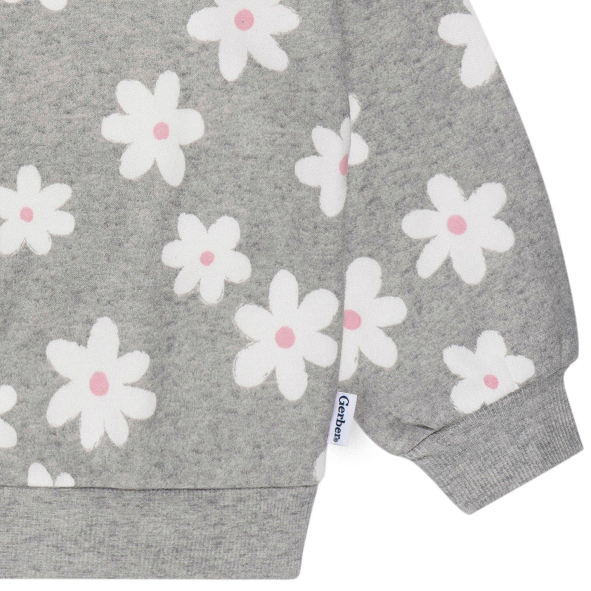 2-Piece Baby & Toddler Girls Big Daisies Sweatshirt & Pant Set - Image 6