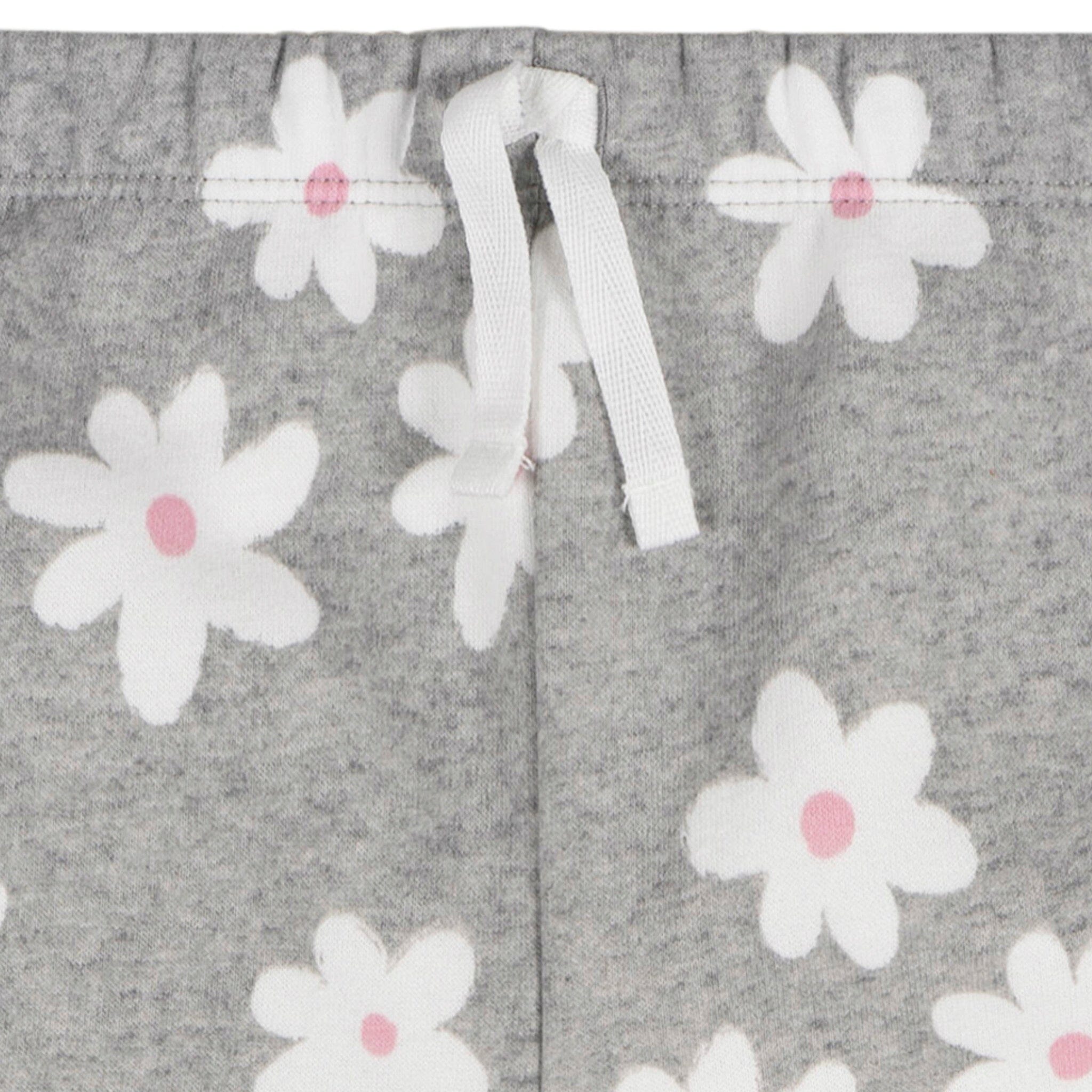 2-Piece Baby & Toddler Girls Big Daisies Sweatshirt & Pant Set - Image 8