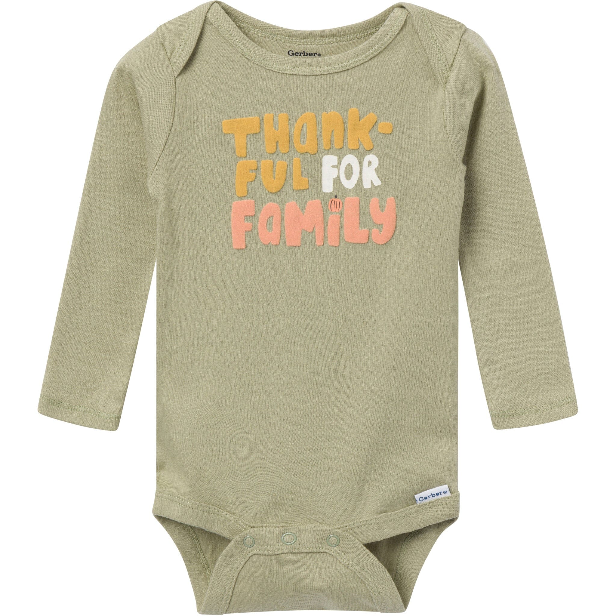 3-Pack Baby Neutral Thankful Long Sleeve Onesies® Bodysuits - Image 5