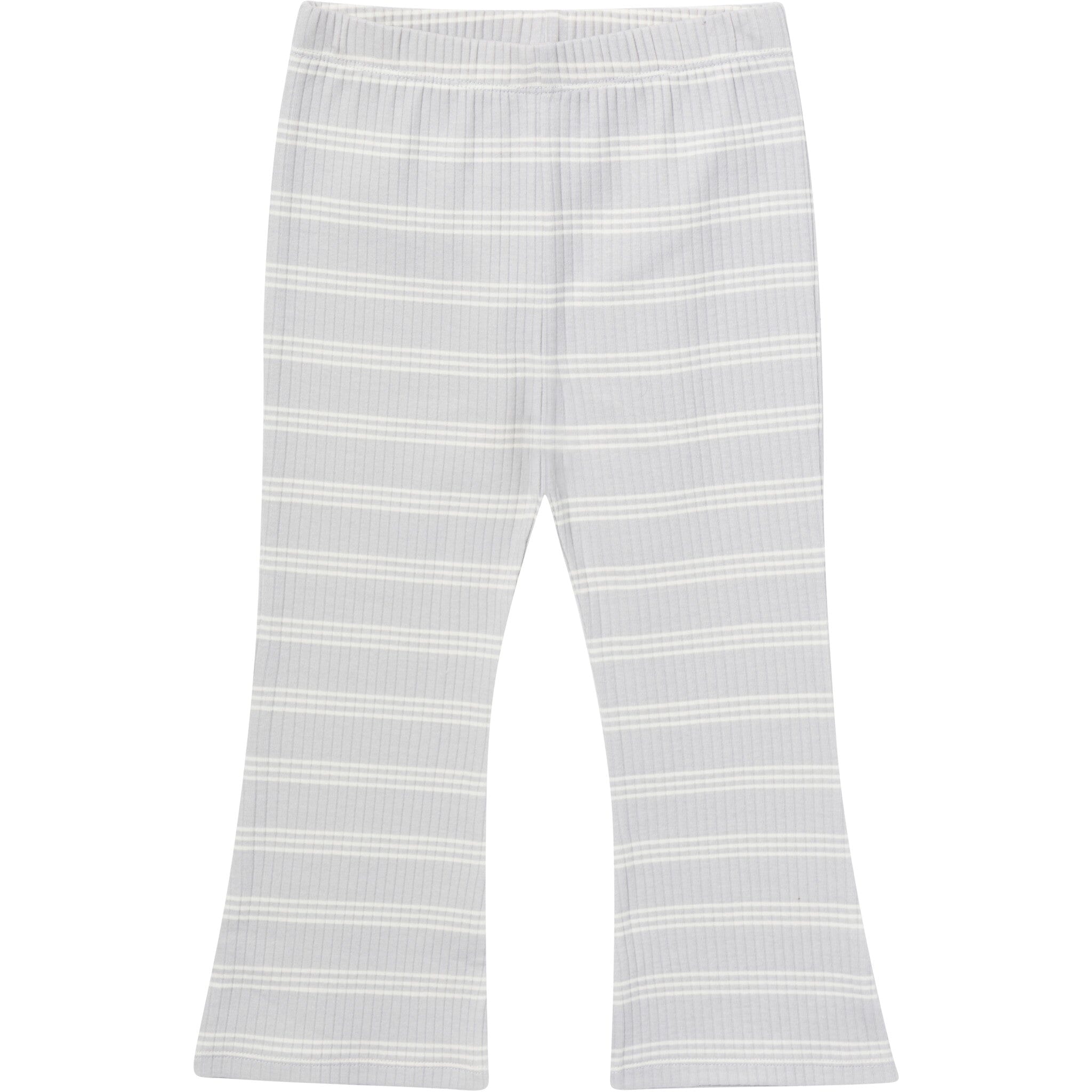 3-Pack Infant & Toddler Girls Gray and Pink Ribbed Flare Leggings - Image 2