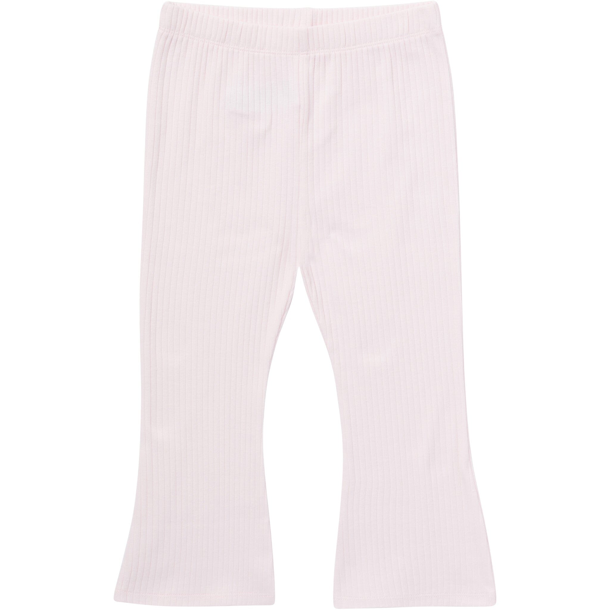 3-Pack Infant & Toddler Girls Gray and Pink Ribbed Flare Leggings - Image 3