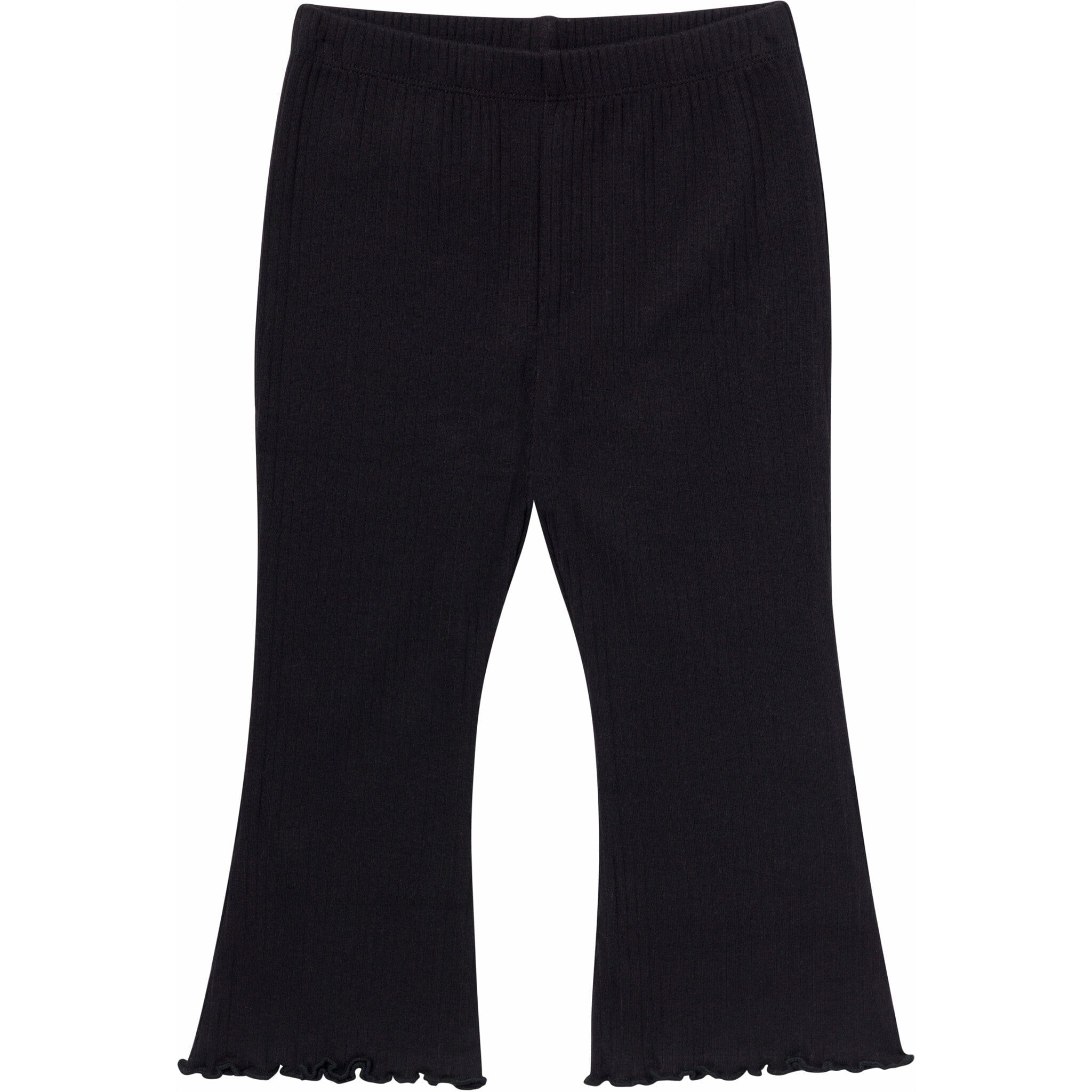 3-Pack Infant & Toddler Girls Brown Flowers, Oatmeal and Black Textured Flare Leggings - Image 4