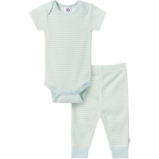 2-Piece Baby Boys Sky Blue Stripe Onesies® Bodysuit and Pants Set
