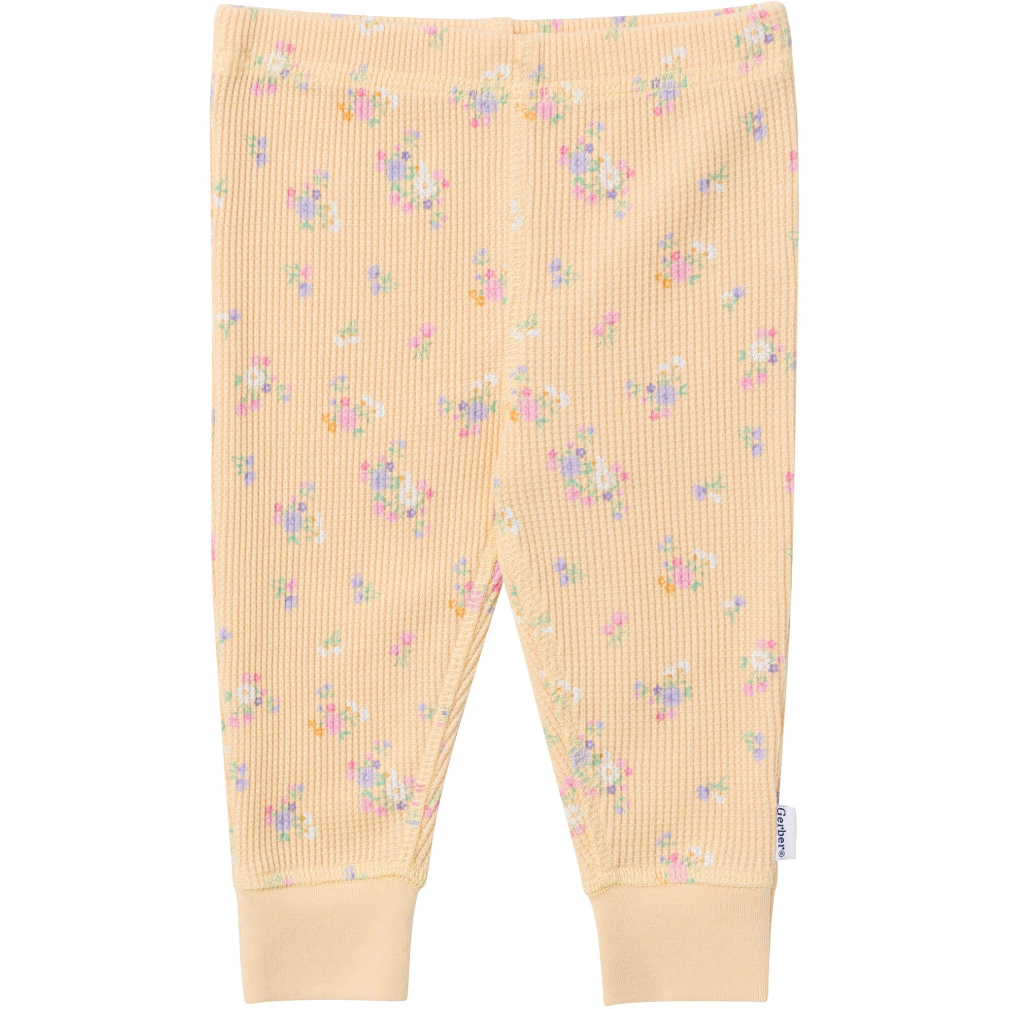 2-Piece Baby Girls Yellow Floral Onesies® Bodysuit and Pants Set - Image 3