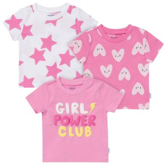 3-Pack Baby Girls Girl Power Tshirt