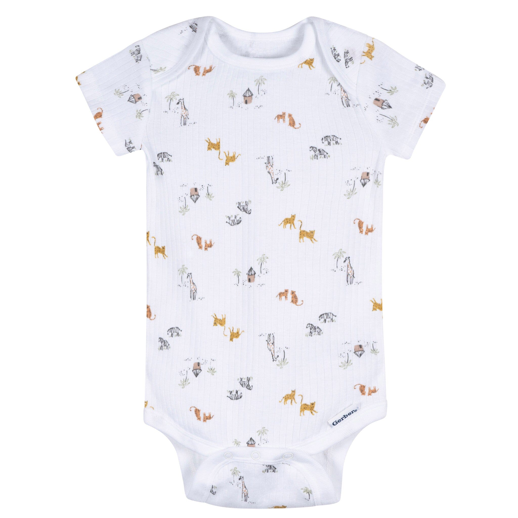 5-Piece Baby Neutral Safari Bodysuits & Pants Set - Image 4