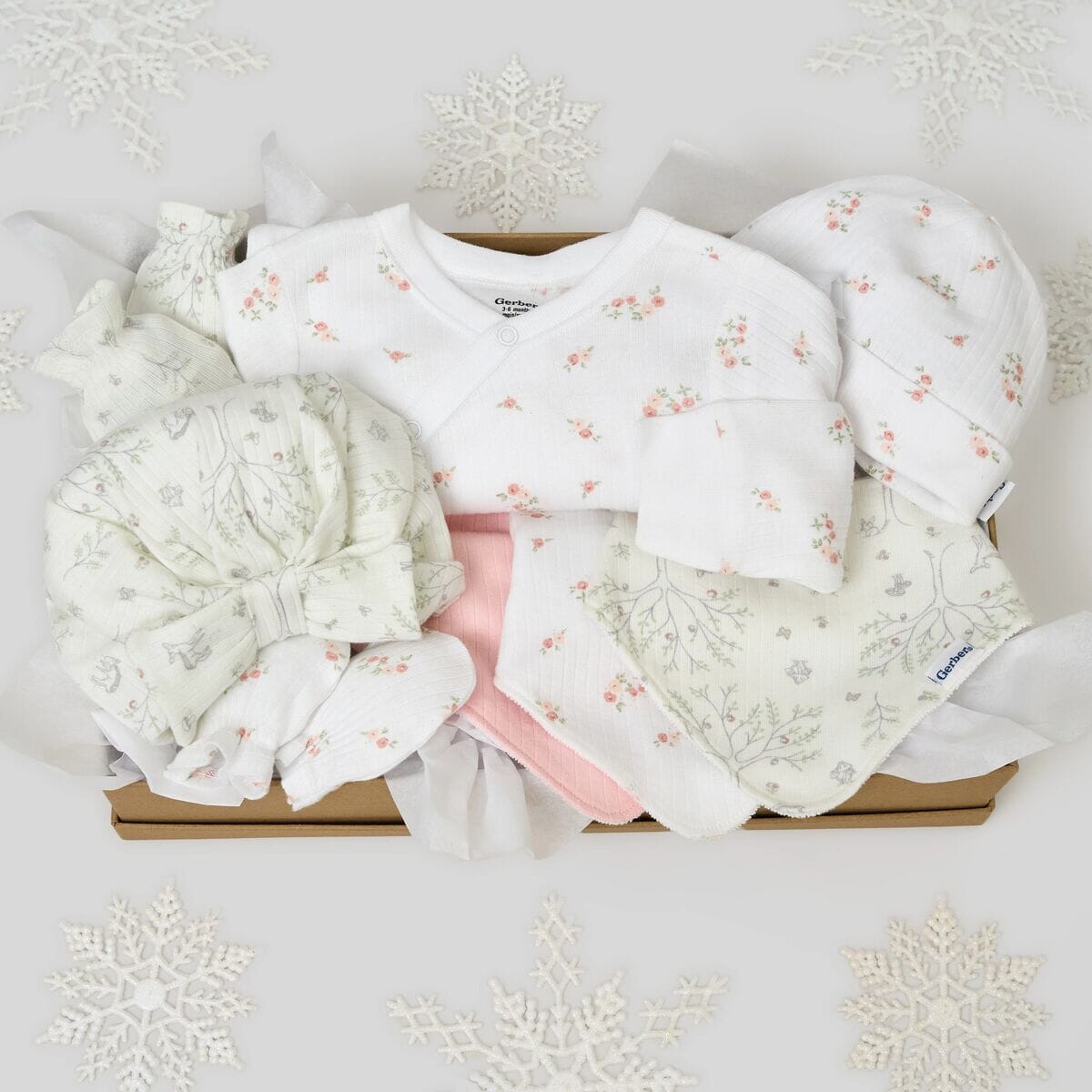 8-Piece Baby Girls Deer Baby Basics Gift Set - Image 3
