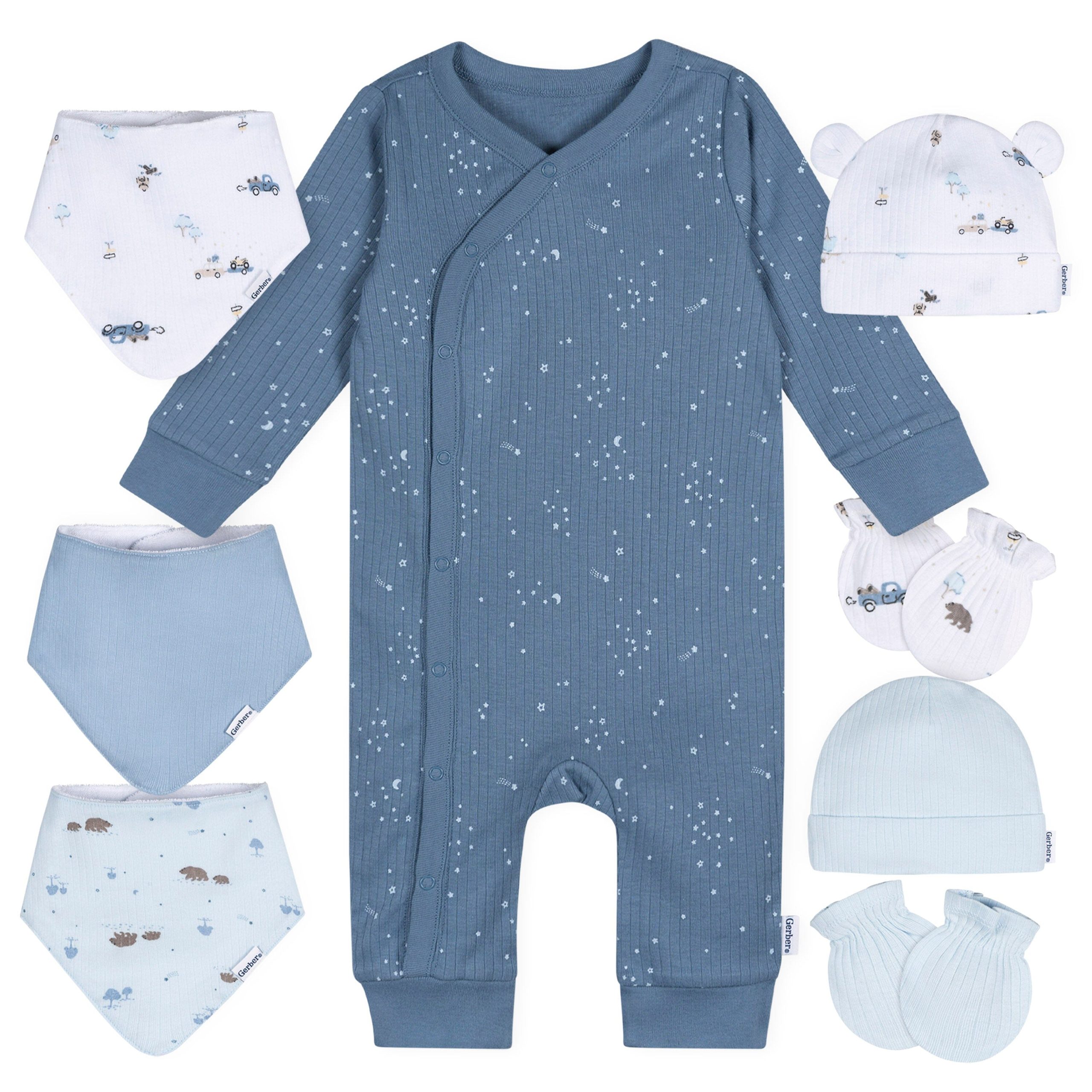 8-Piece Baby Boy Road Trip Baby Basics Gift Set