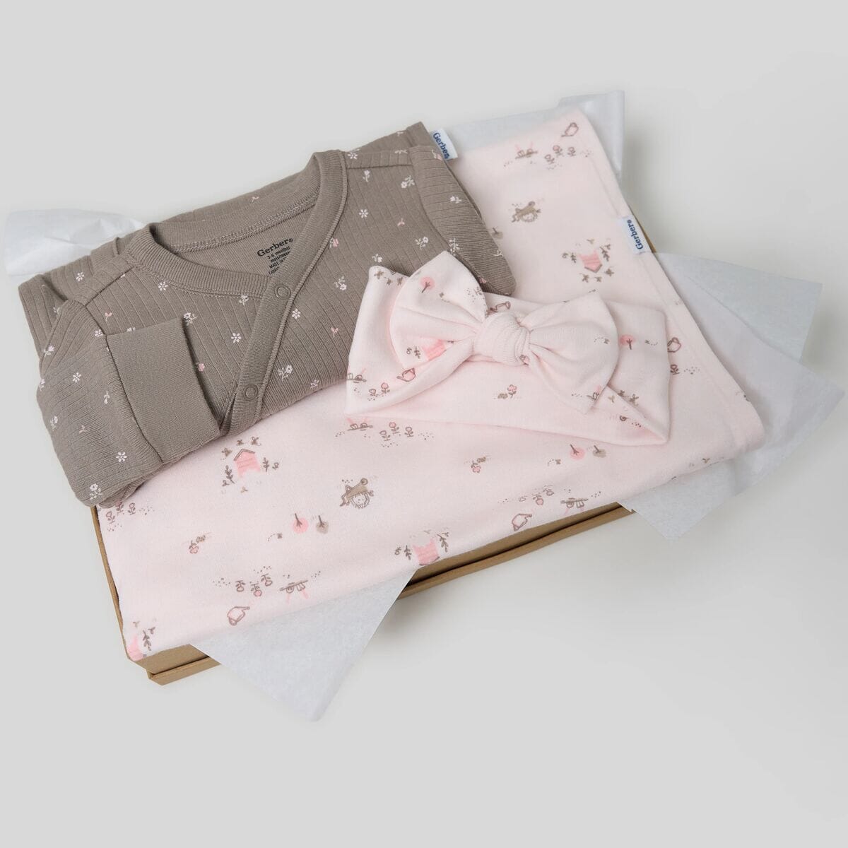 3-Piece Baby Girls Garden Sleep Starters Gift Set - Image 3