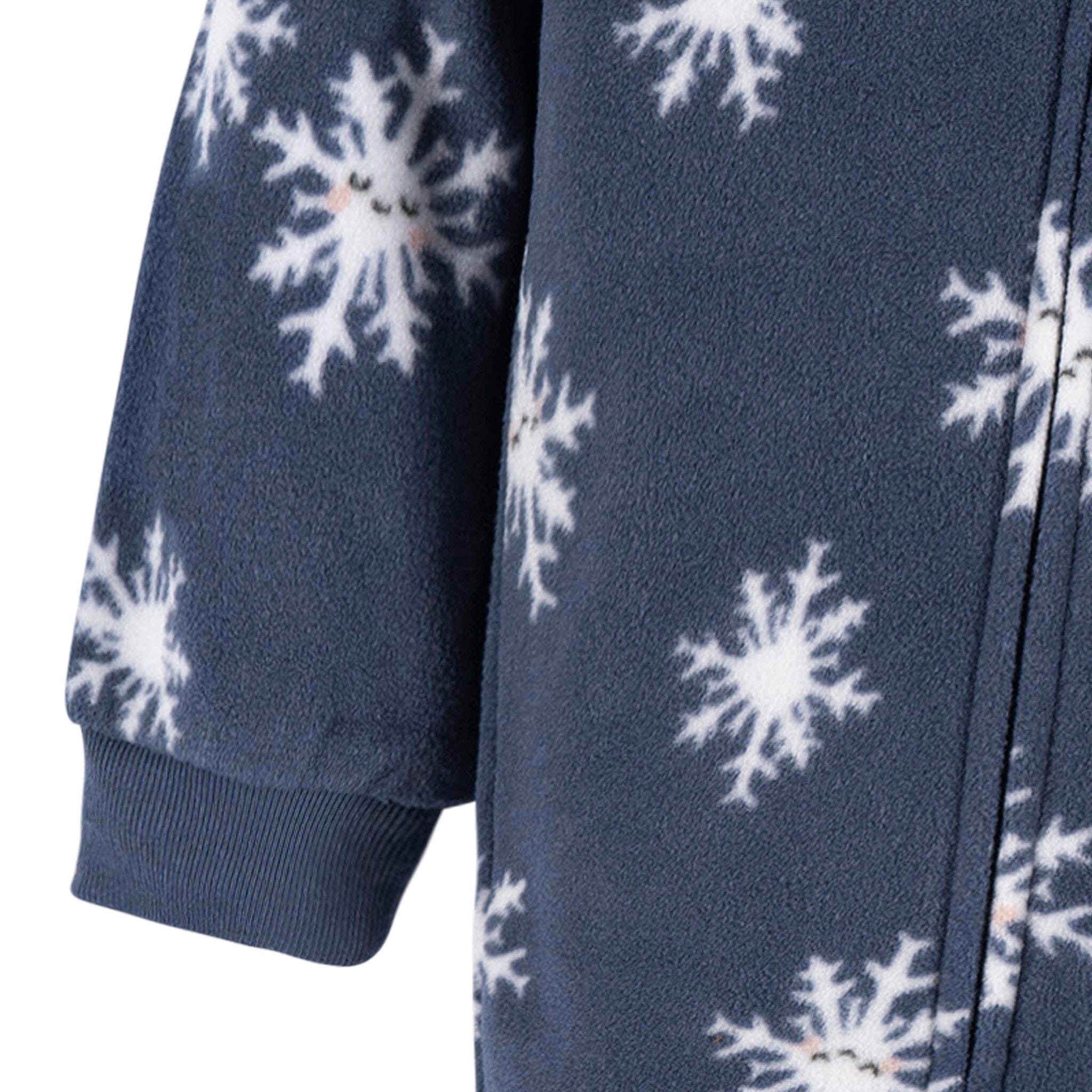 Baby & Toddler Boys Blue Snowflakes Footed Fleece Pajamas - Image 3