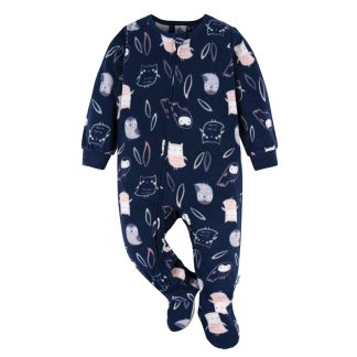 Baby & Toddler Girls Owls Footed Fleece Pajamas