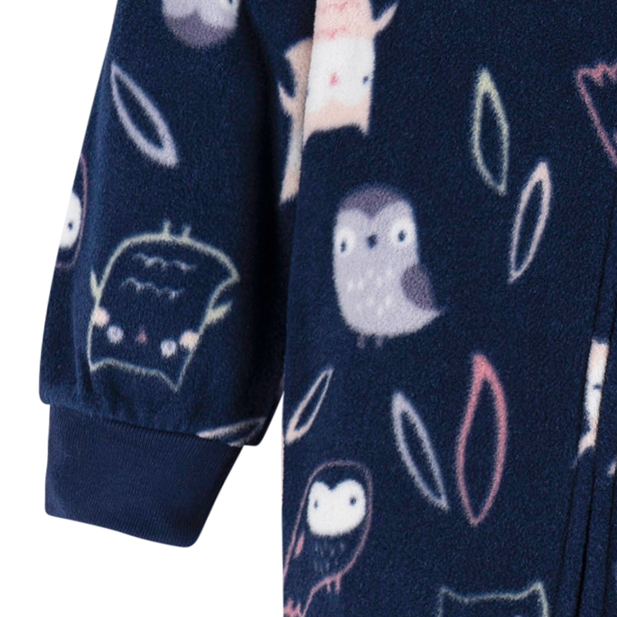Baby & Toddler Girls Owls Footed Fleece Pajamas - Image 3