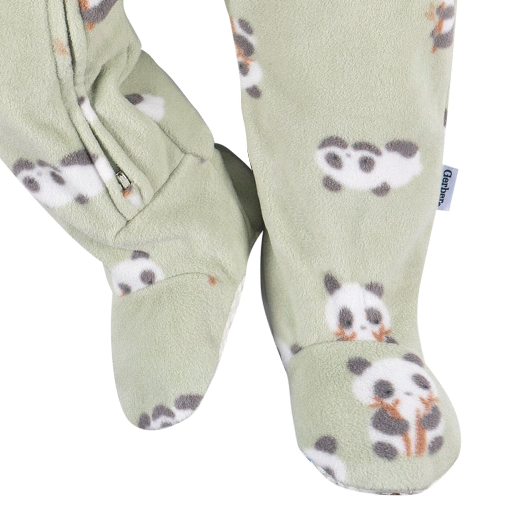 Baby & Toddler Neutral Pandas Footed Fleece Pajamas - Image 4