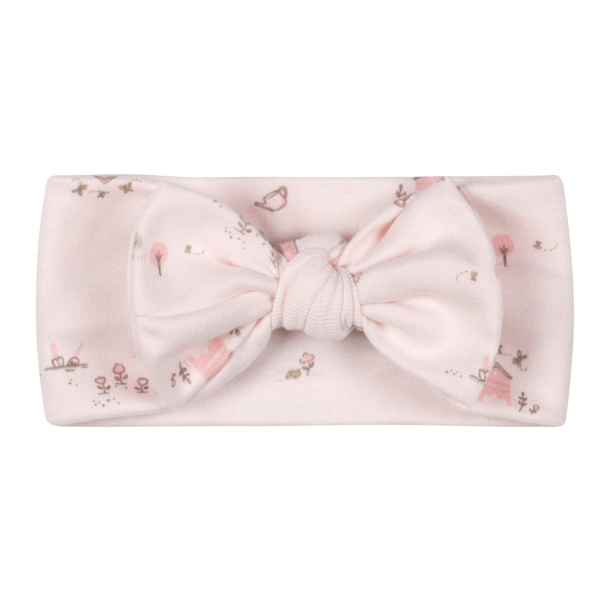 2-Piece Baby Girls Garden Swaddle and Headband Set - Image 4