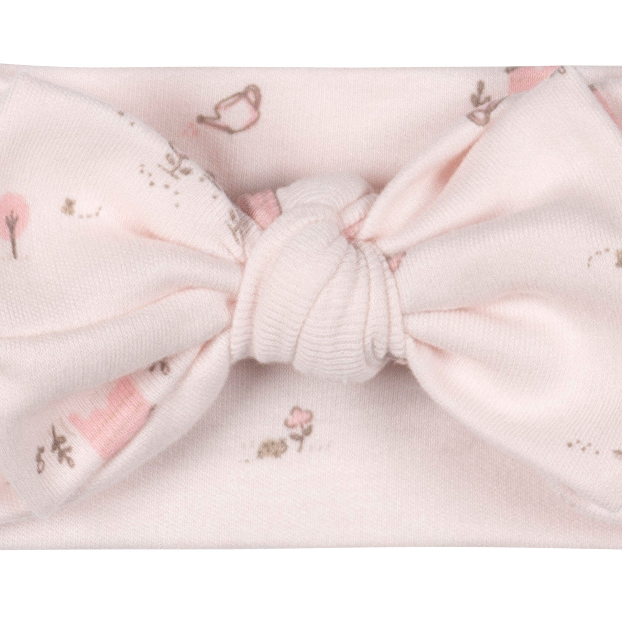 2-Piece Baby Girls Garden Swaddle and Headband Set - Image 5
