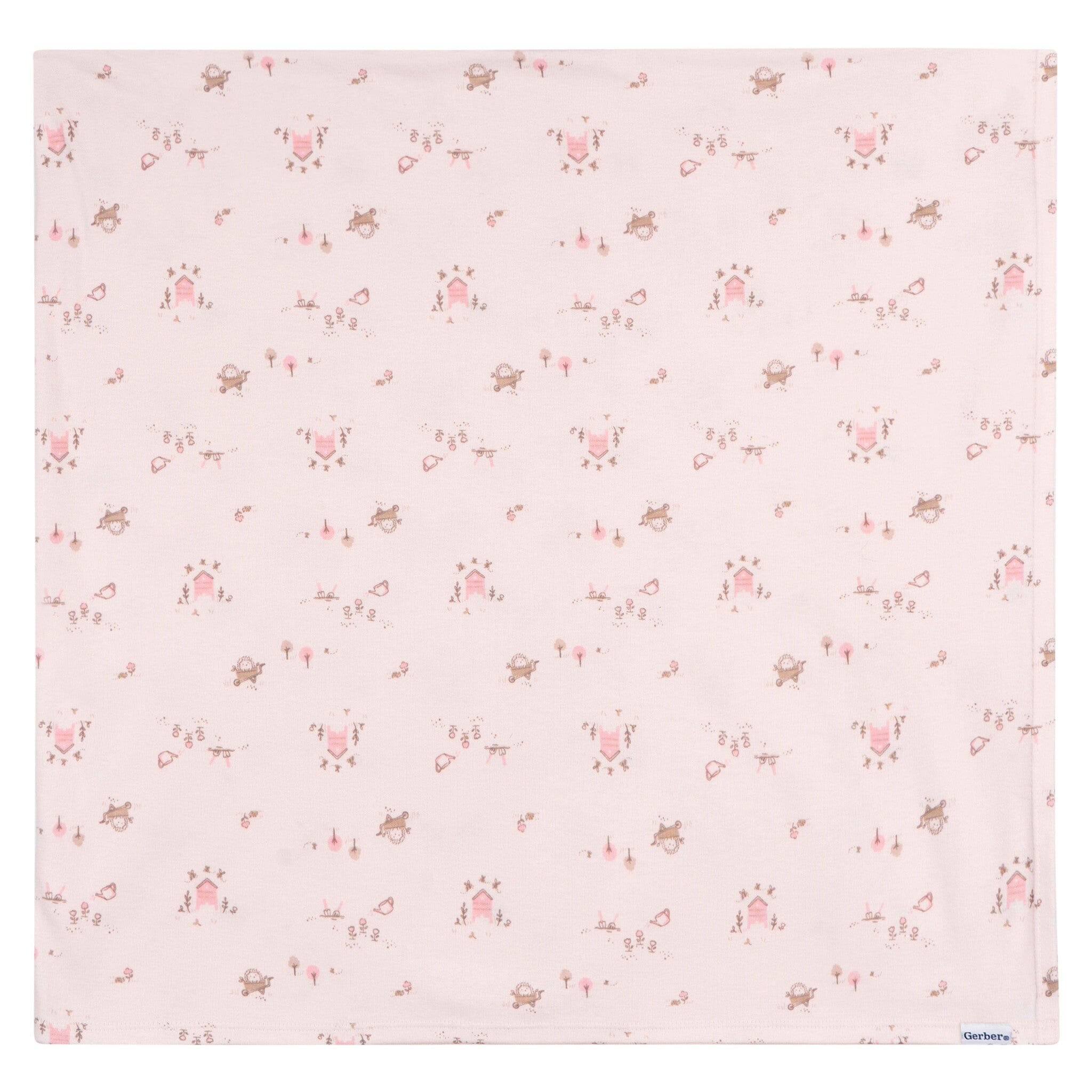 2-Piece Baby Girls Garden Swaddle and Headband Set - Image 6