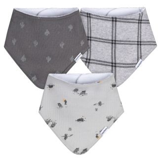 3-Pack Baby Boys Buffalo Bandana Bib