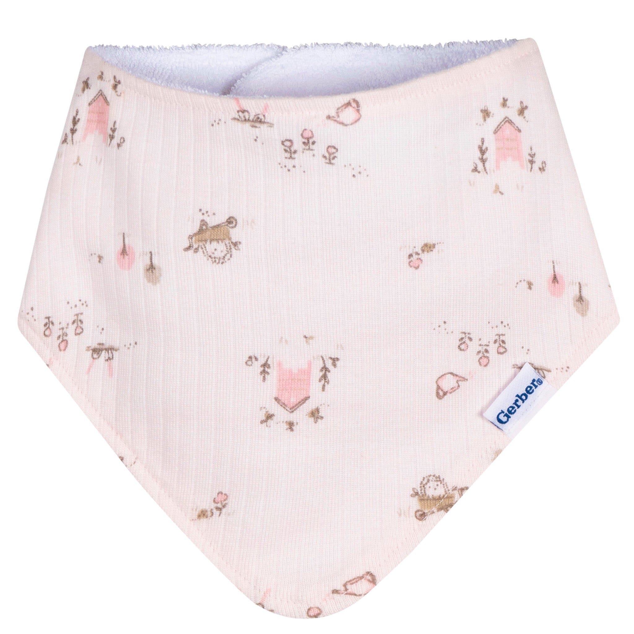 3-Pack Baby Girls Garden Bandana Bib - Image 6