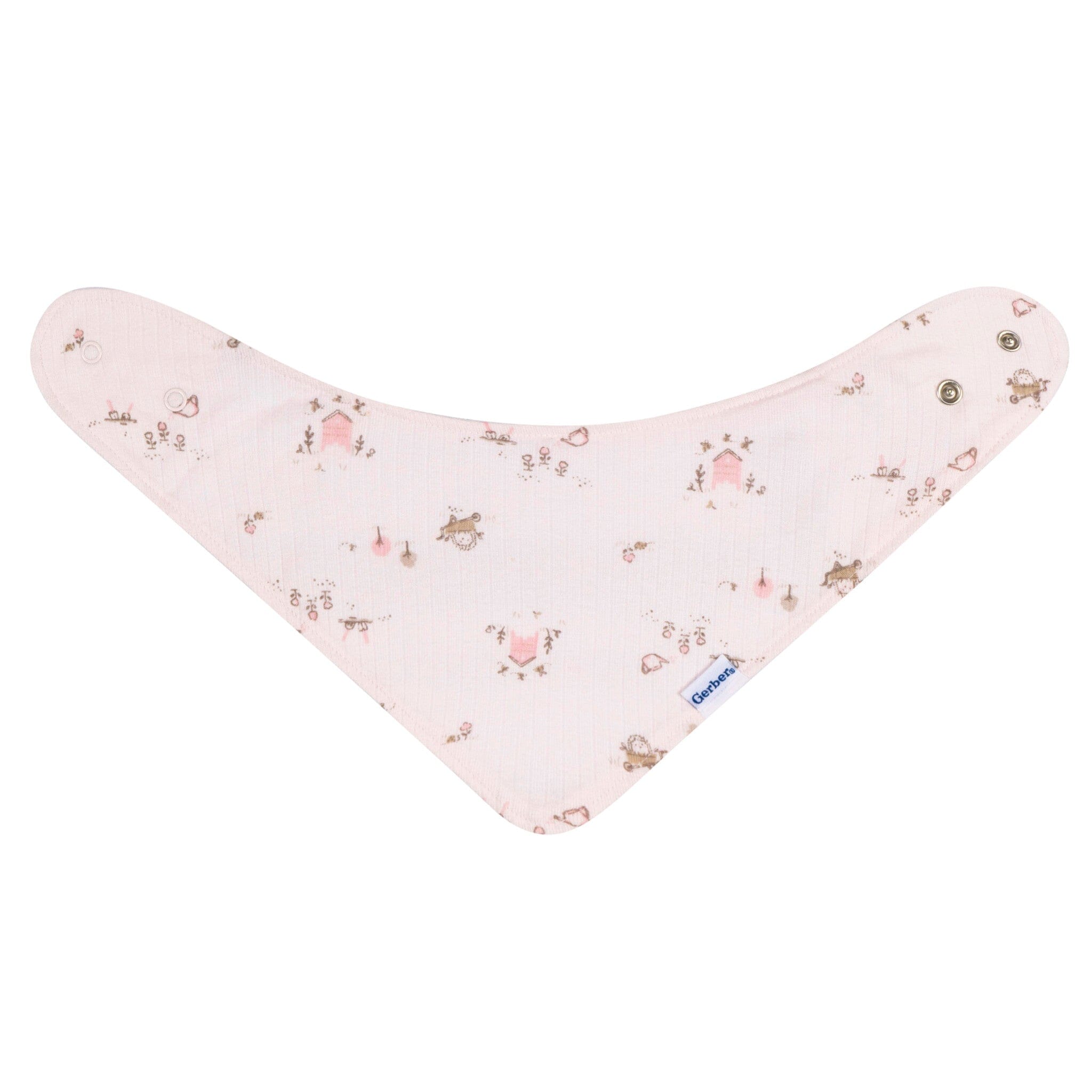 3-Pack Baby Girls Garden Bandana Bib - Image 7