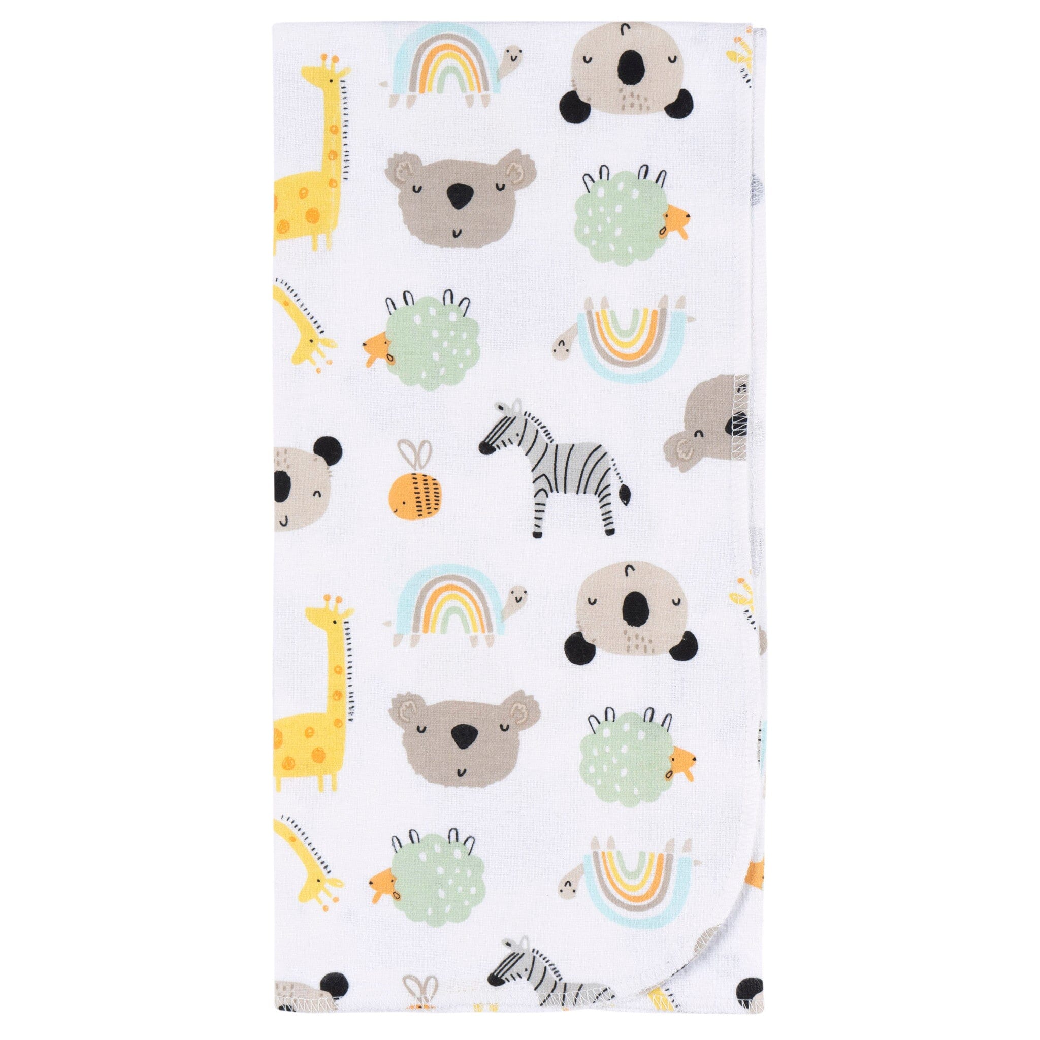2-Pack Baby Neutral Little Animals Flannel Blankets - Image 2