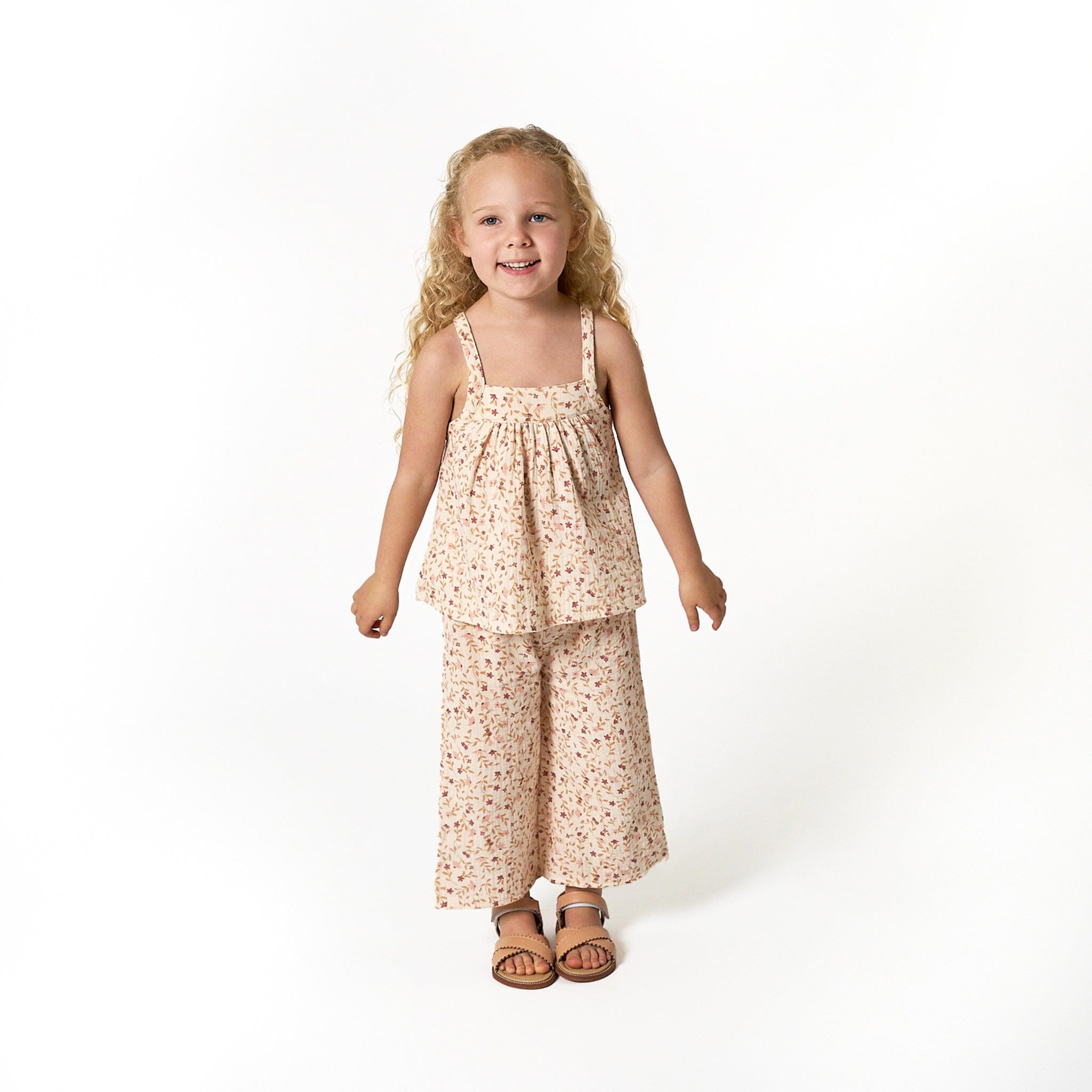 Mommy & Me Vine Floral Top & Cropped Pant Bundle - Image 2
