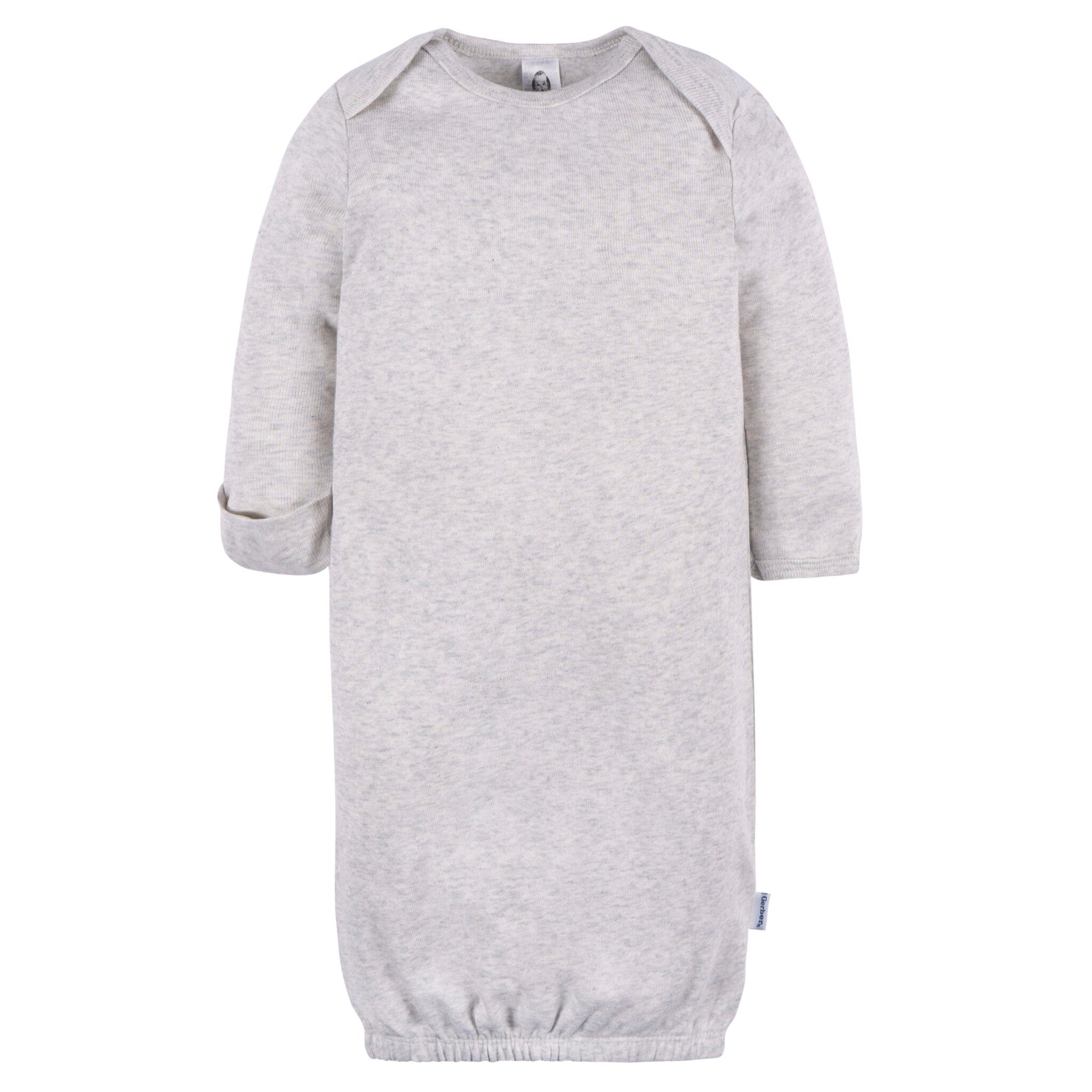 3-Pack Baby Neutral Brown & Grey Lap Shoulder Gowns - Image 4
