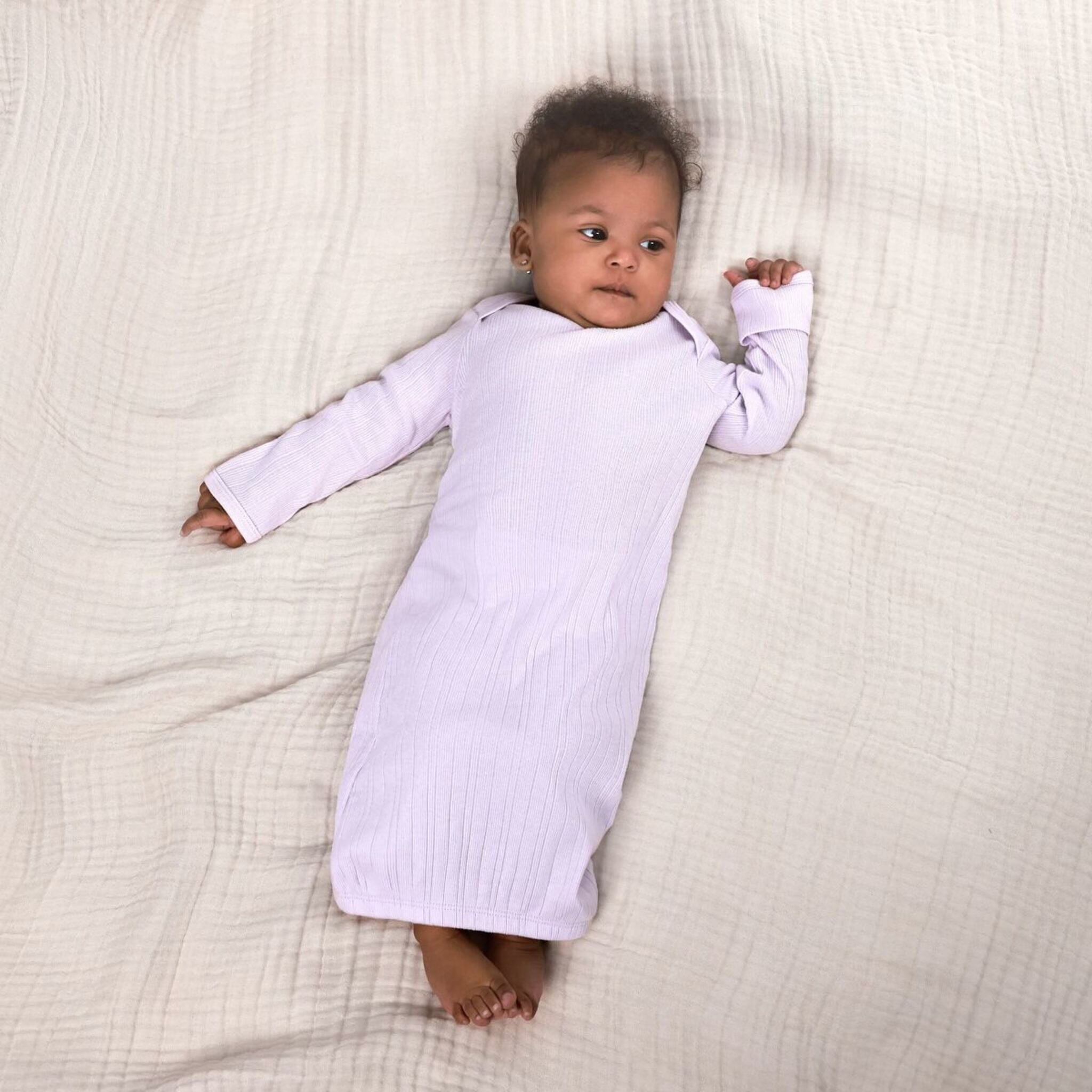 3-Pack Baby Girls Pastel Lap Shoulder Gowns - Image 3