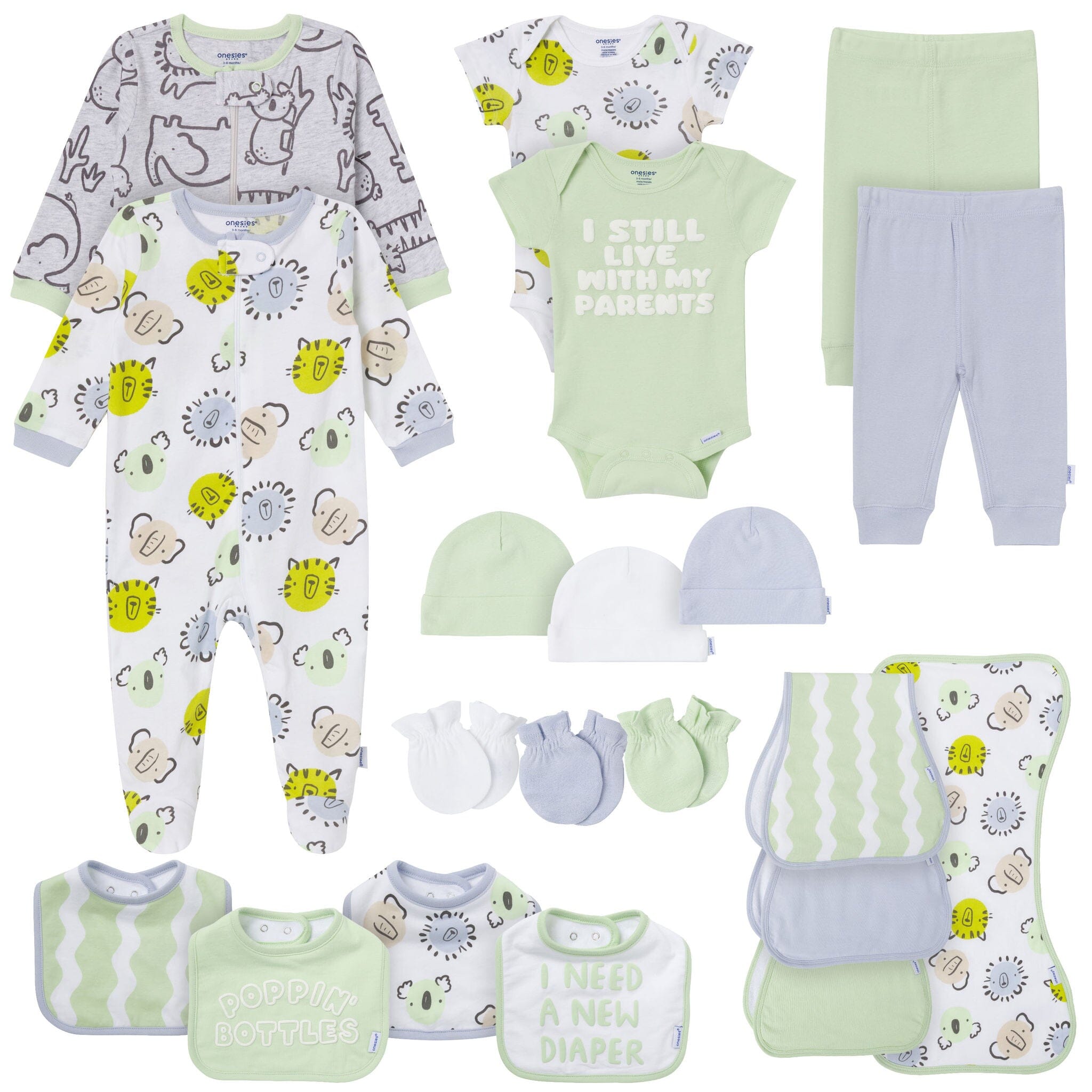 20-Piece Baby Neutral I Still Live With My Parents Layette
